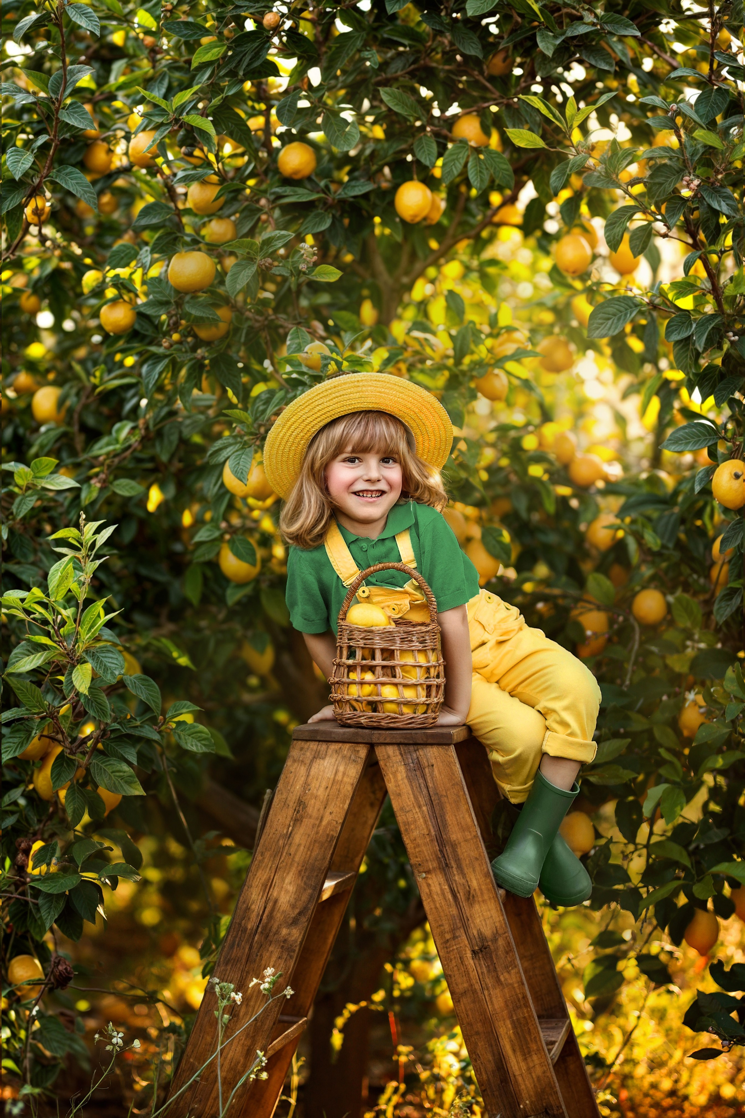 Potoshooting in lemon garden