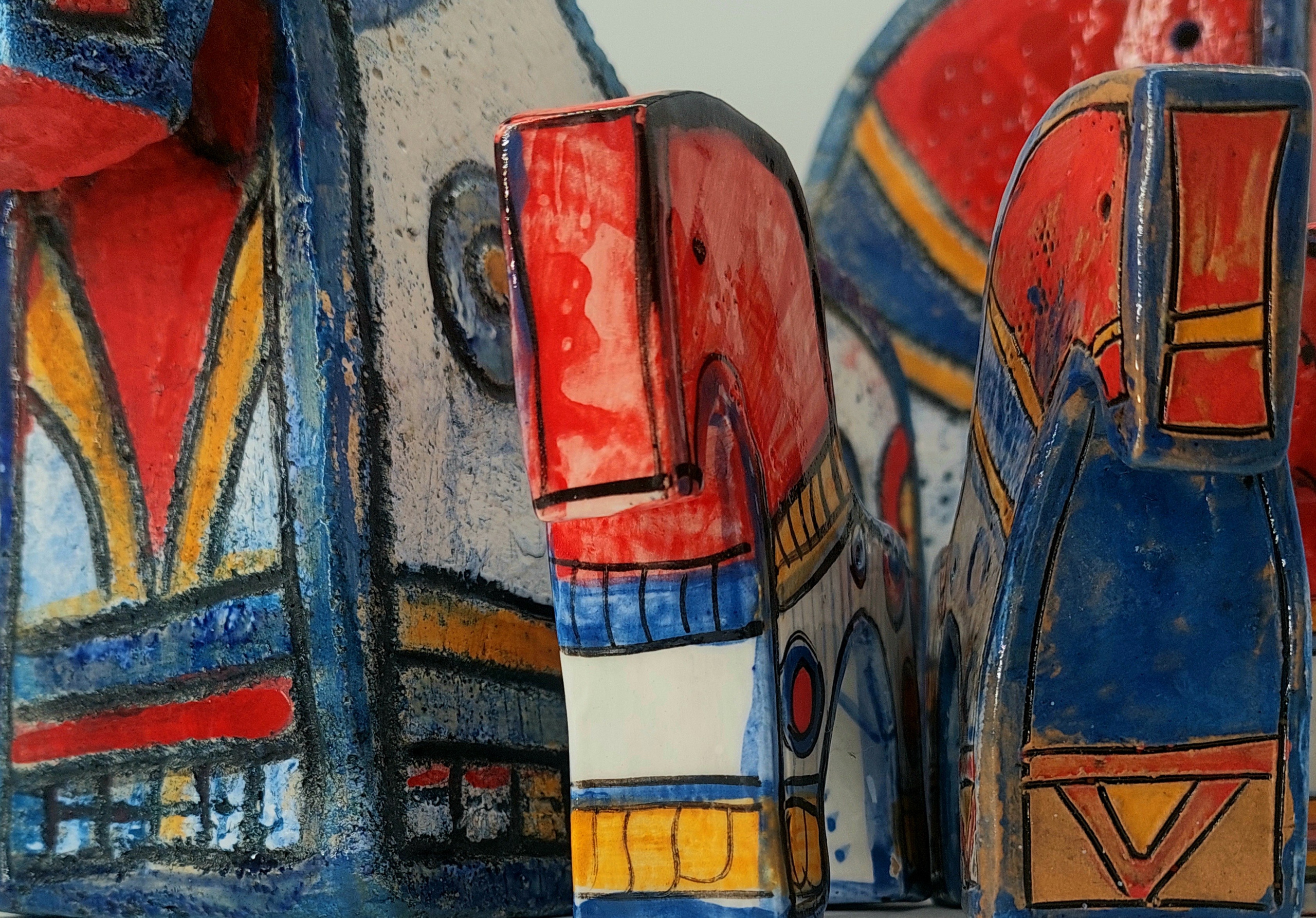 Керамика, арт, дизайн, объект, подарок, лошадки, игрушки, цвет