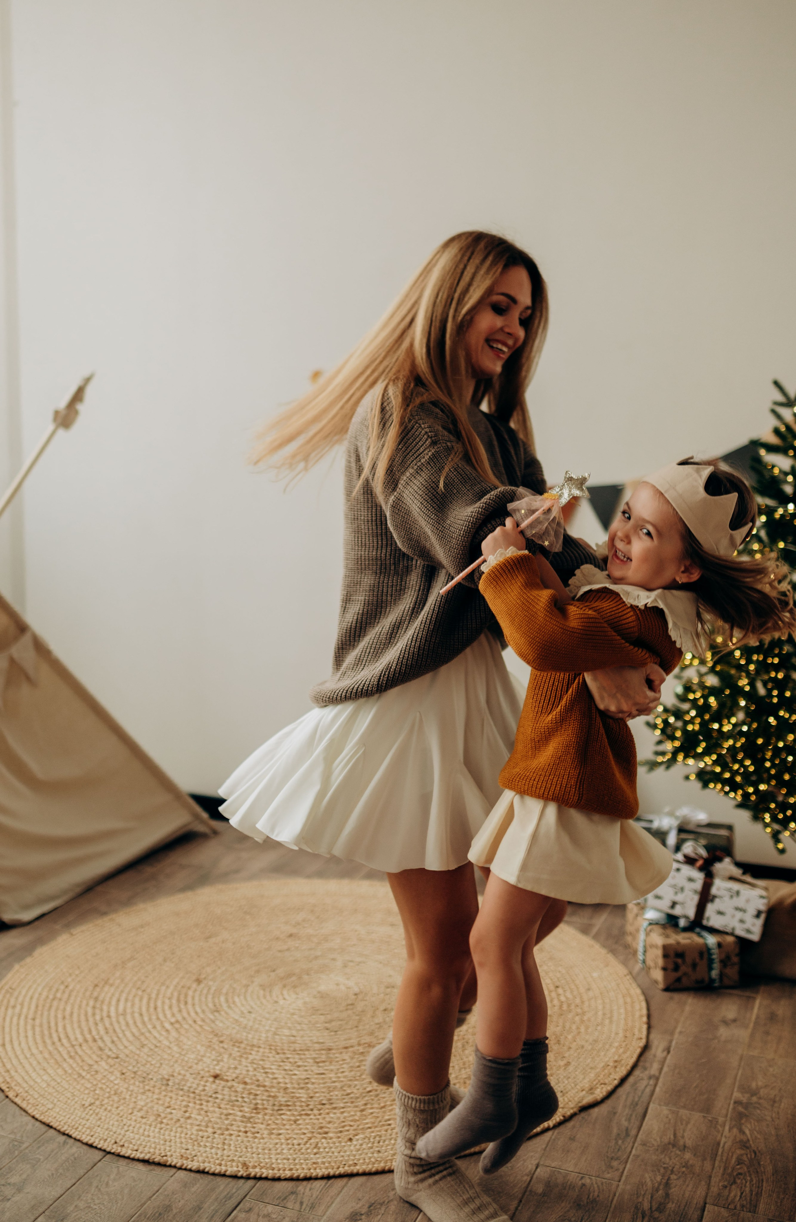 Семейная новогодняя фотосессия в студии. Семейный фотограф в Домодедово и Москве Елена Пичугина