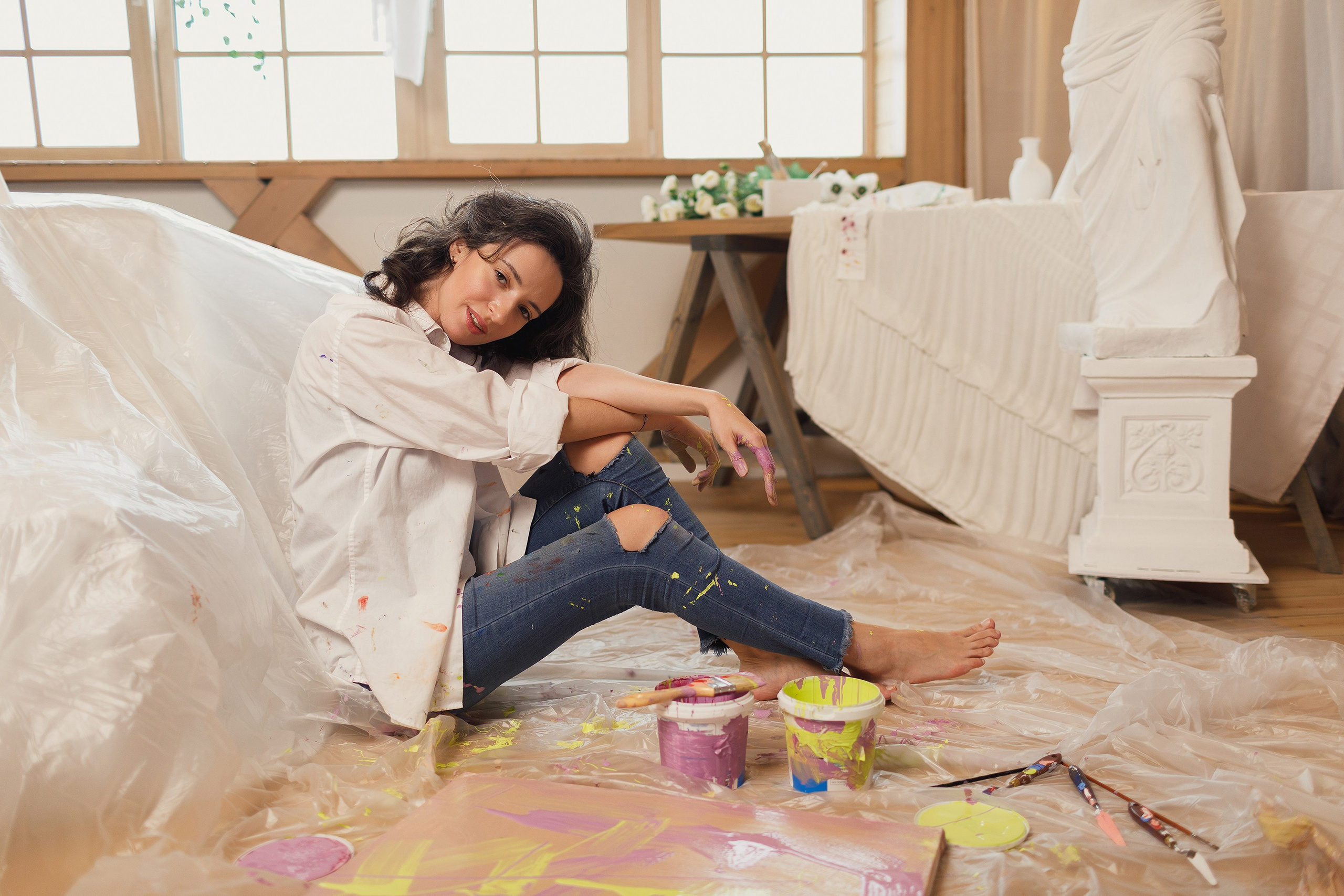 Персональная фотосессия художницы. Профессиональный фотограф в Новосибирске