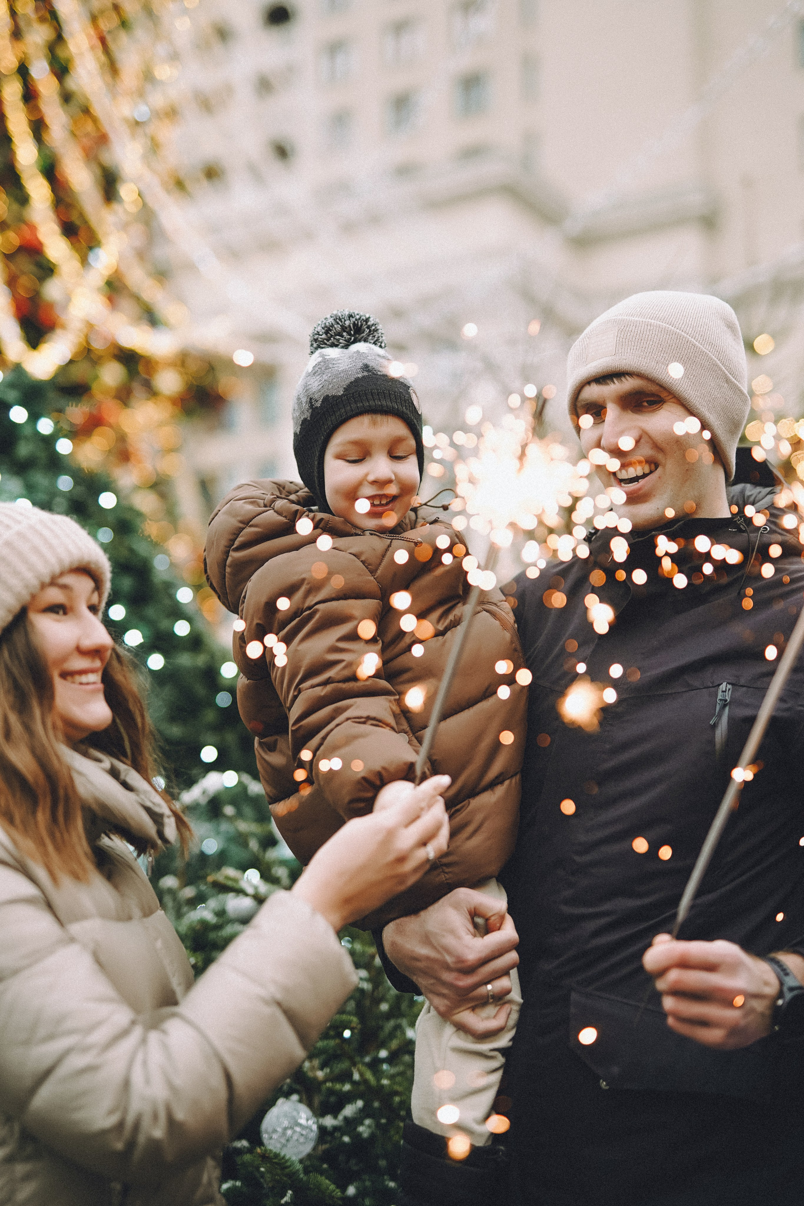 Прогулка по новогодней Москве для Юли, Жени и Вани. Фотограф Наталья Колганова