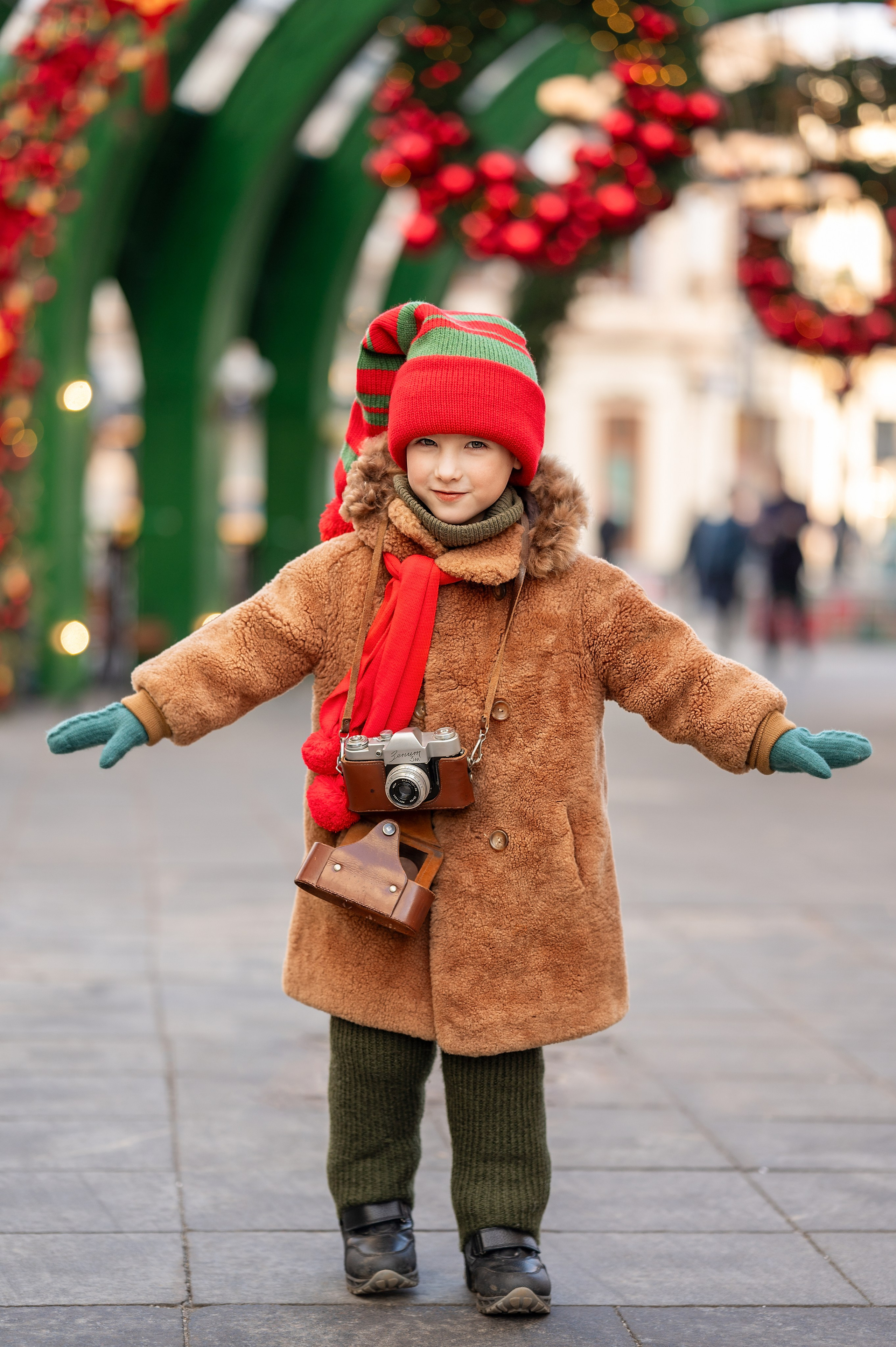 Новогодняя прогулка по Москве. Детский и семейный фотограф г. Москва Оксана Катаджи