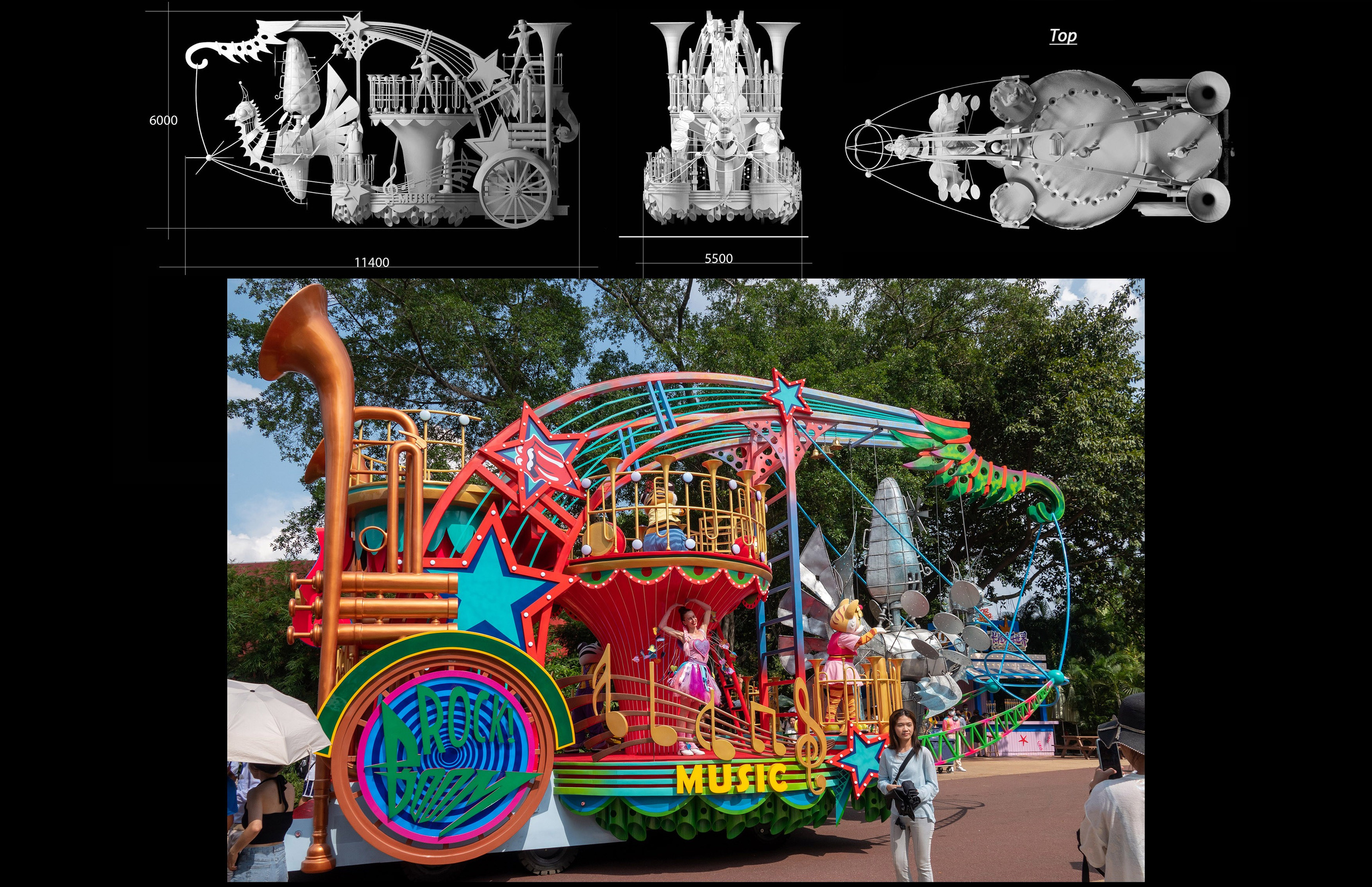 PLATFORMS FOR THEMED PARKS. Munina Dina. Set design portfolio