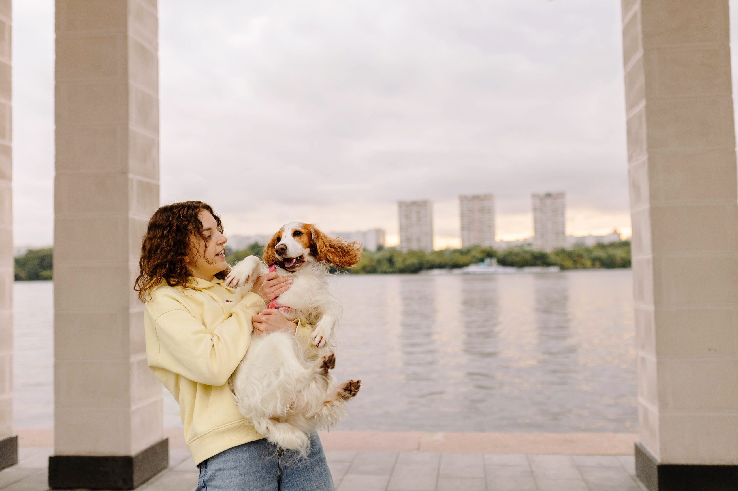 Москва / Мария и спаниель Вега. Фотограф Кузина Вера