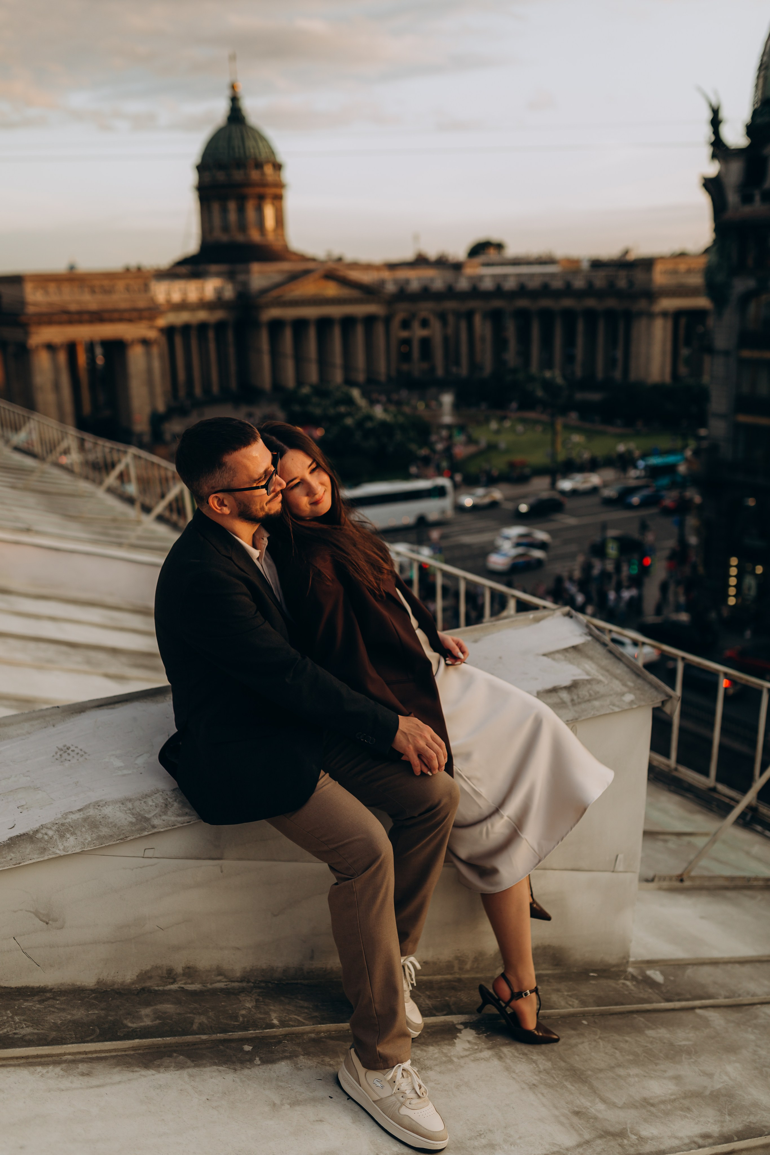 LoveStory на крышах Питера. Фотограф Санкт-Петербург Князева Елизавета
