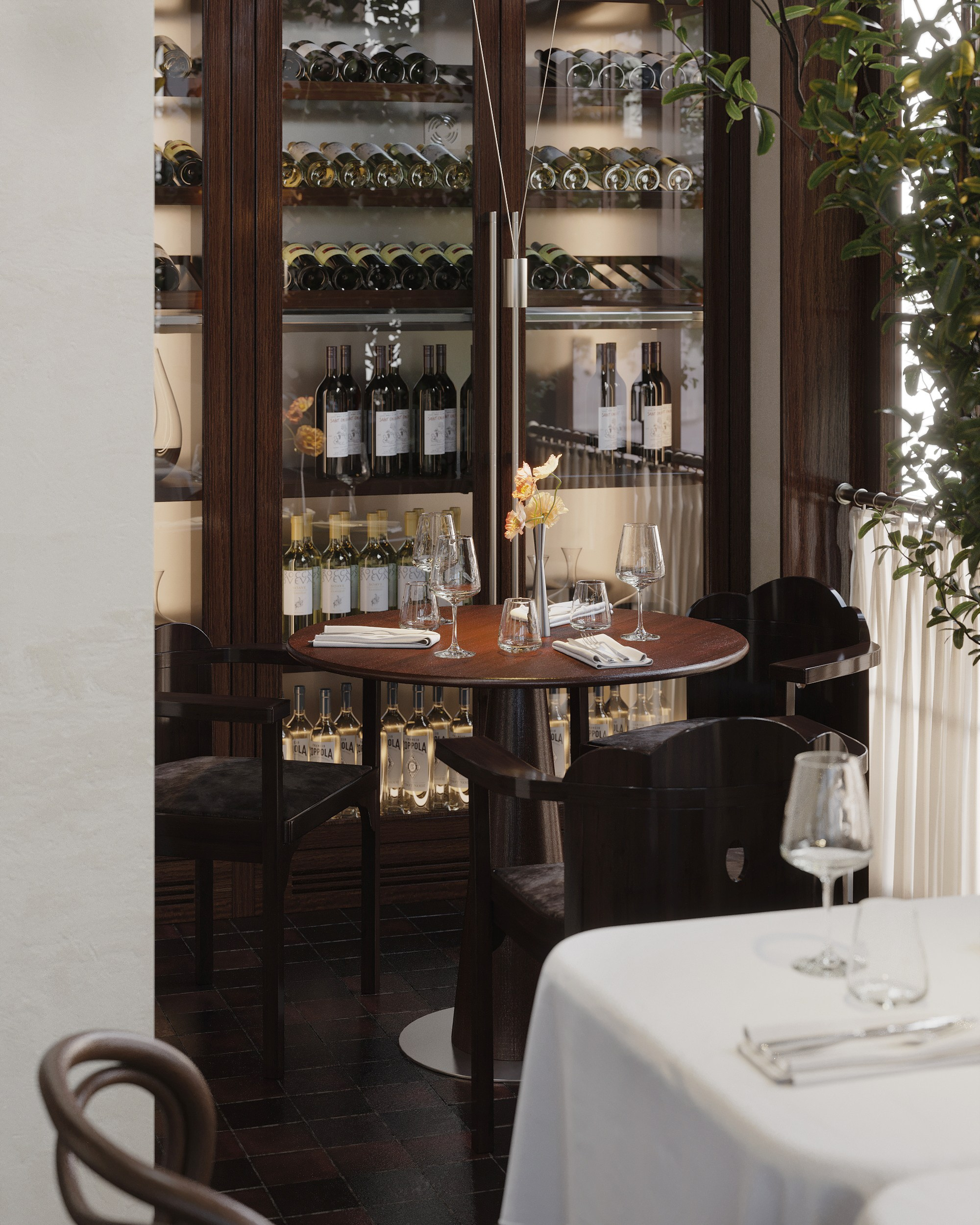 Restaurant in Moscow. Renders by TATYANA SHEVCHENKO