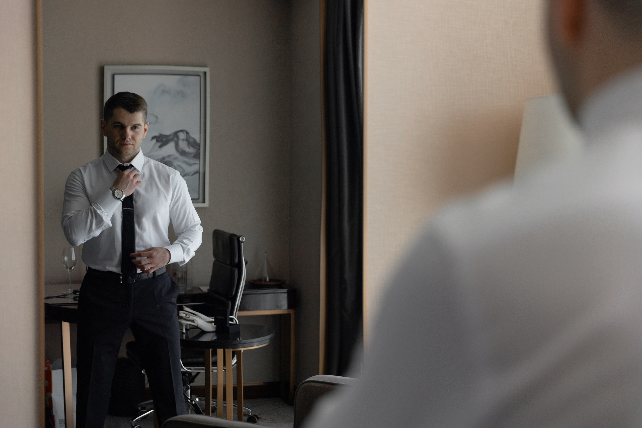 Свадебная фотосессия в Soluxe Hotel и роспись в Савеловском ЗАГСе. Свадебный фотограф в Москве Полина Лелетко