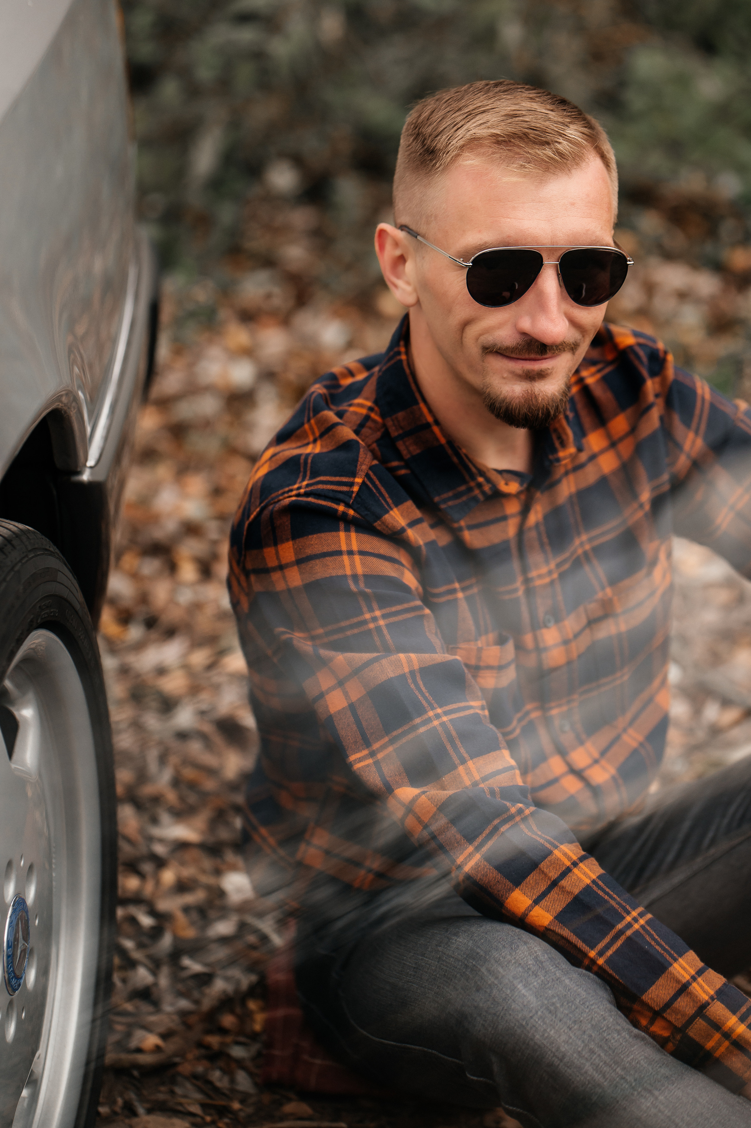 Осенняя прогулка и ретро авто. Семейный и детский фотограф в Туле