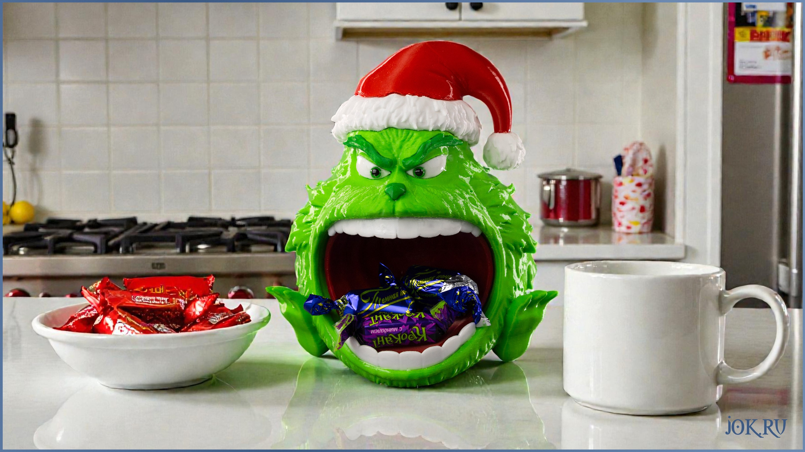 Фигурка Гринча для сладостей: Вкусный декор