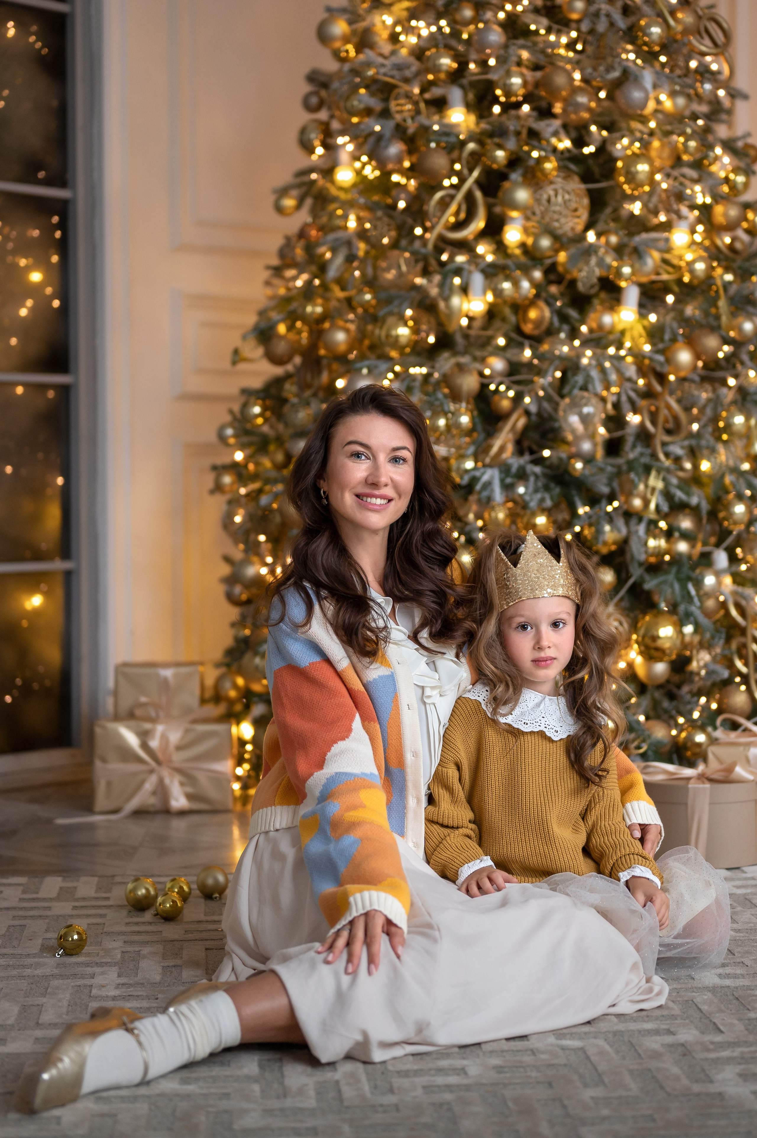 Новогодняя фотосессия мамы с дочкой. Фотограф Елена Сасс Москва