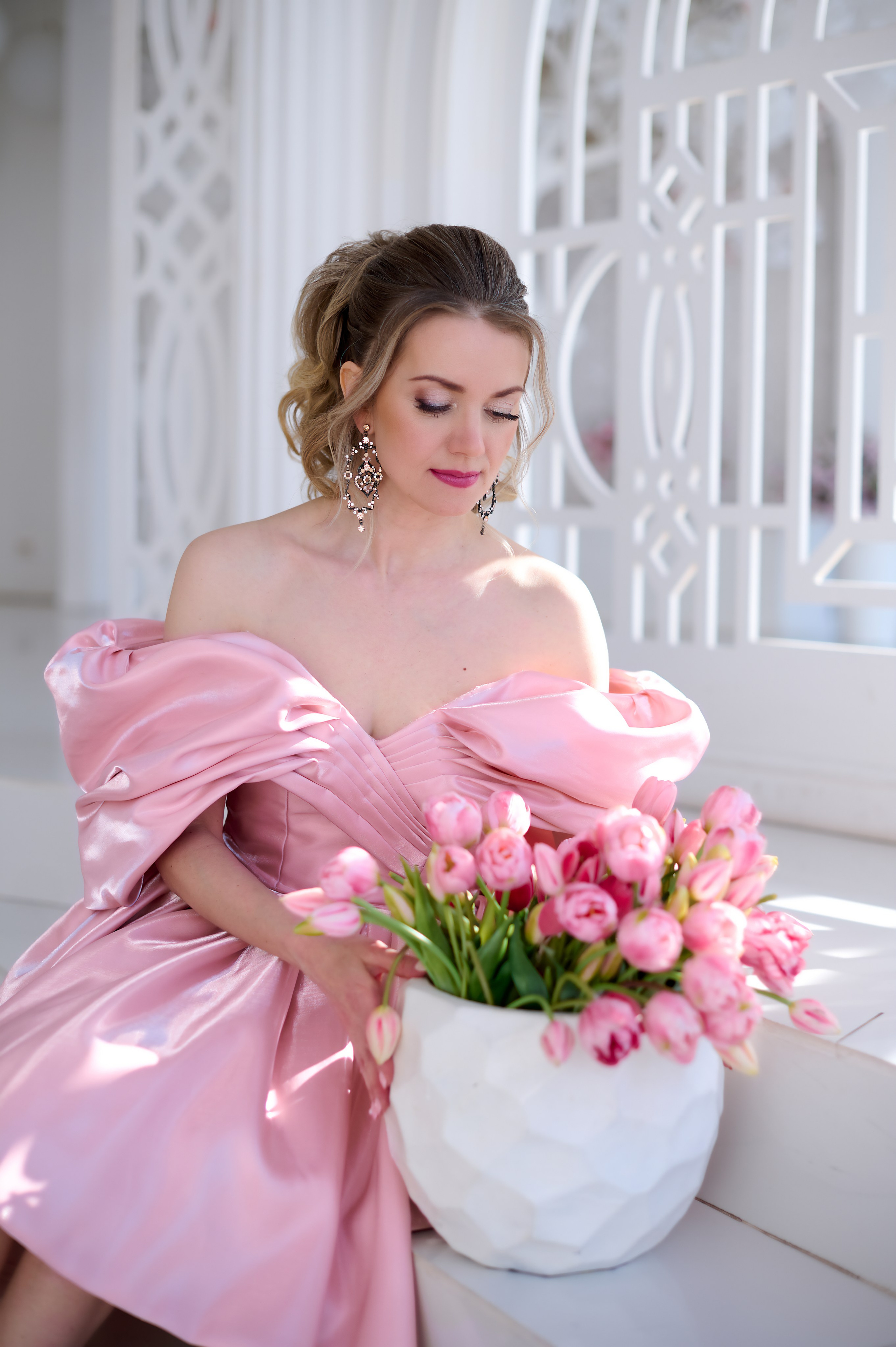 Яркая съёмка в цветочном интеръере. Семейный и женский фотограф в Москве Зоя Бучерова