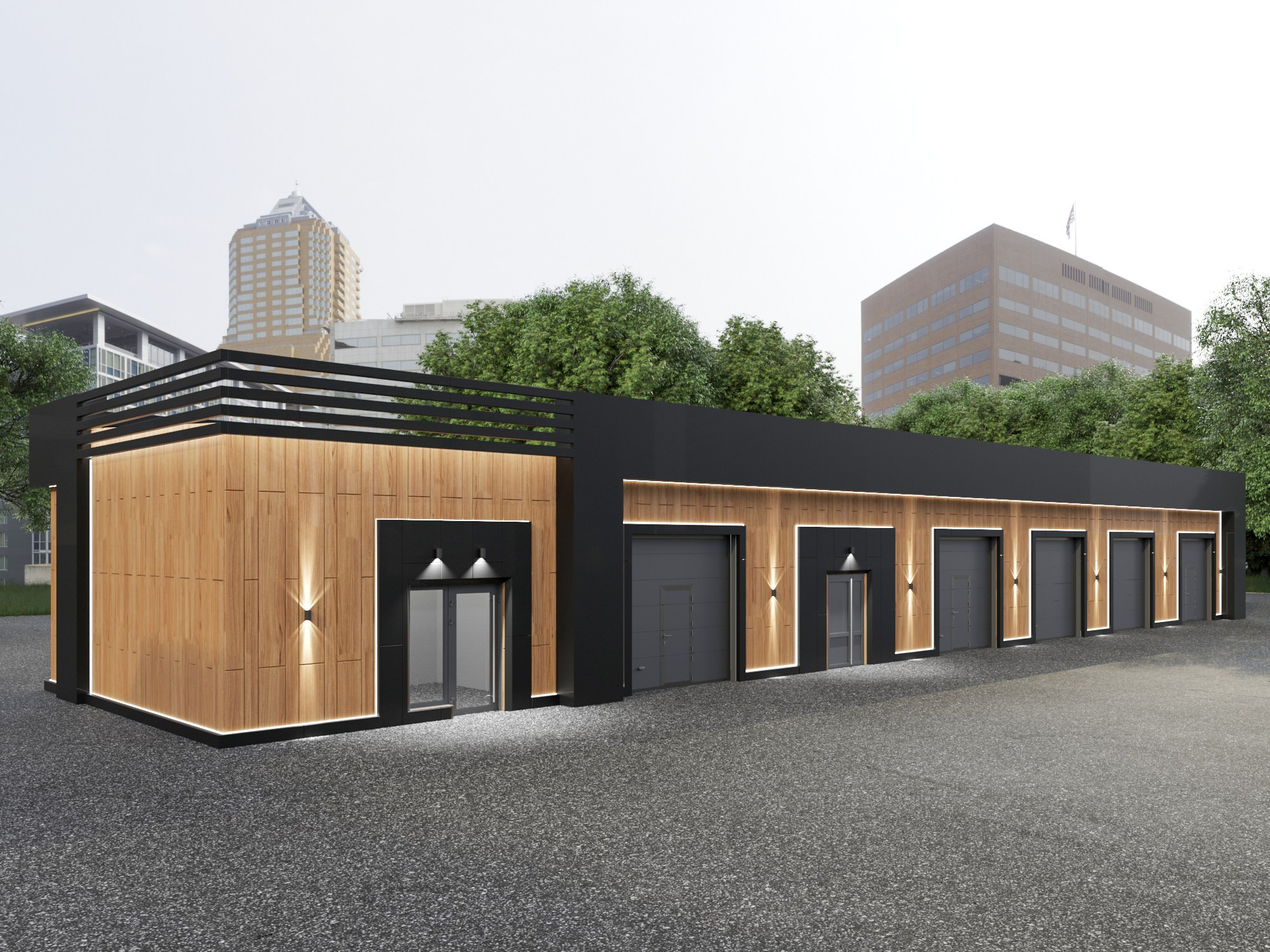 Автомоечно-детейлинговый комплекс, Рублево-успенское шоссе. Дизайн интерьера и экстерьера в Санкт-Петербурге Яна Емельянова