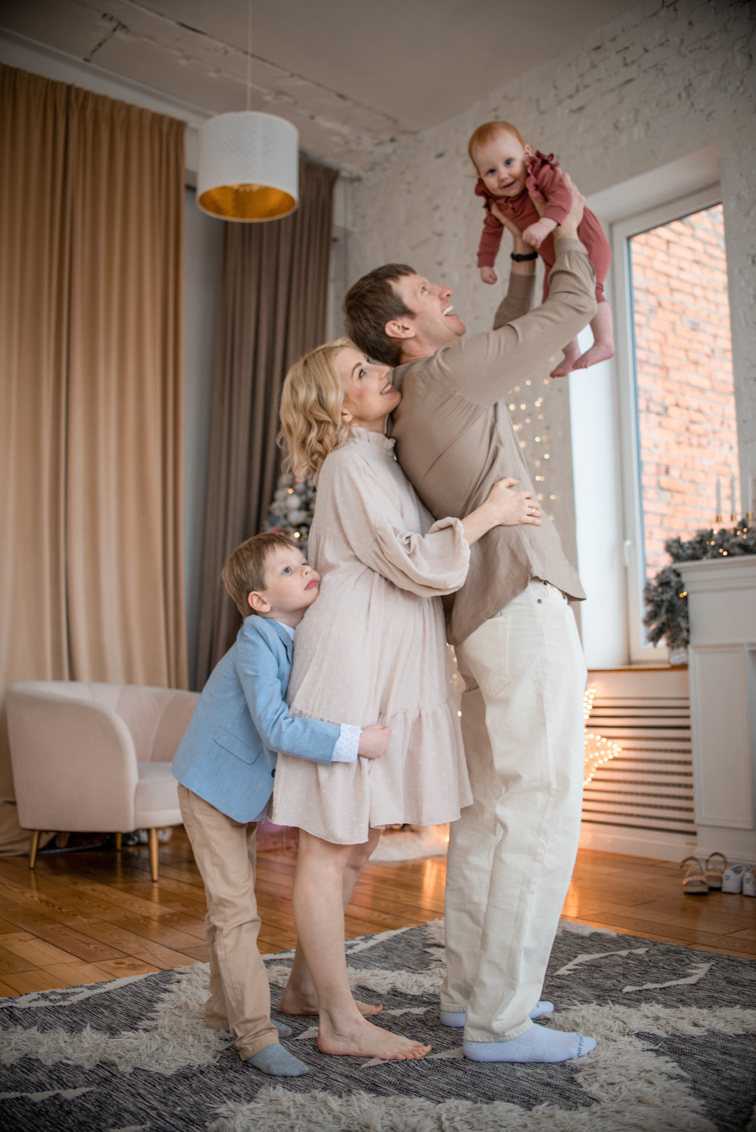 Новогодняя фотосессия семьи Натальи и Дмитрия. Семейный и свадебный фотограф в Москве и Подмосковье Еремина Александр