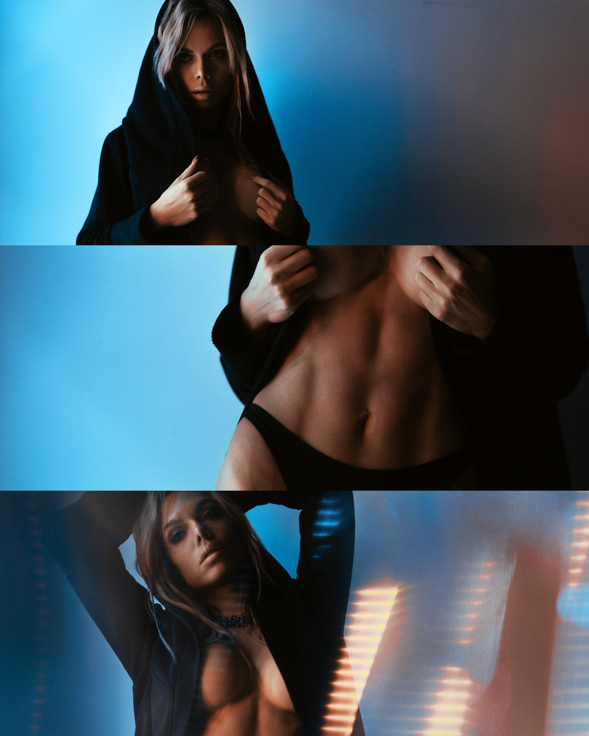 Инесса. Женский портрет в неоне с использованием призм. Фотограф Севастополь Крым | Шестаков Илья