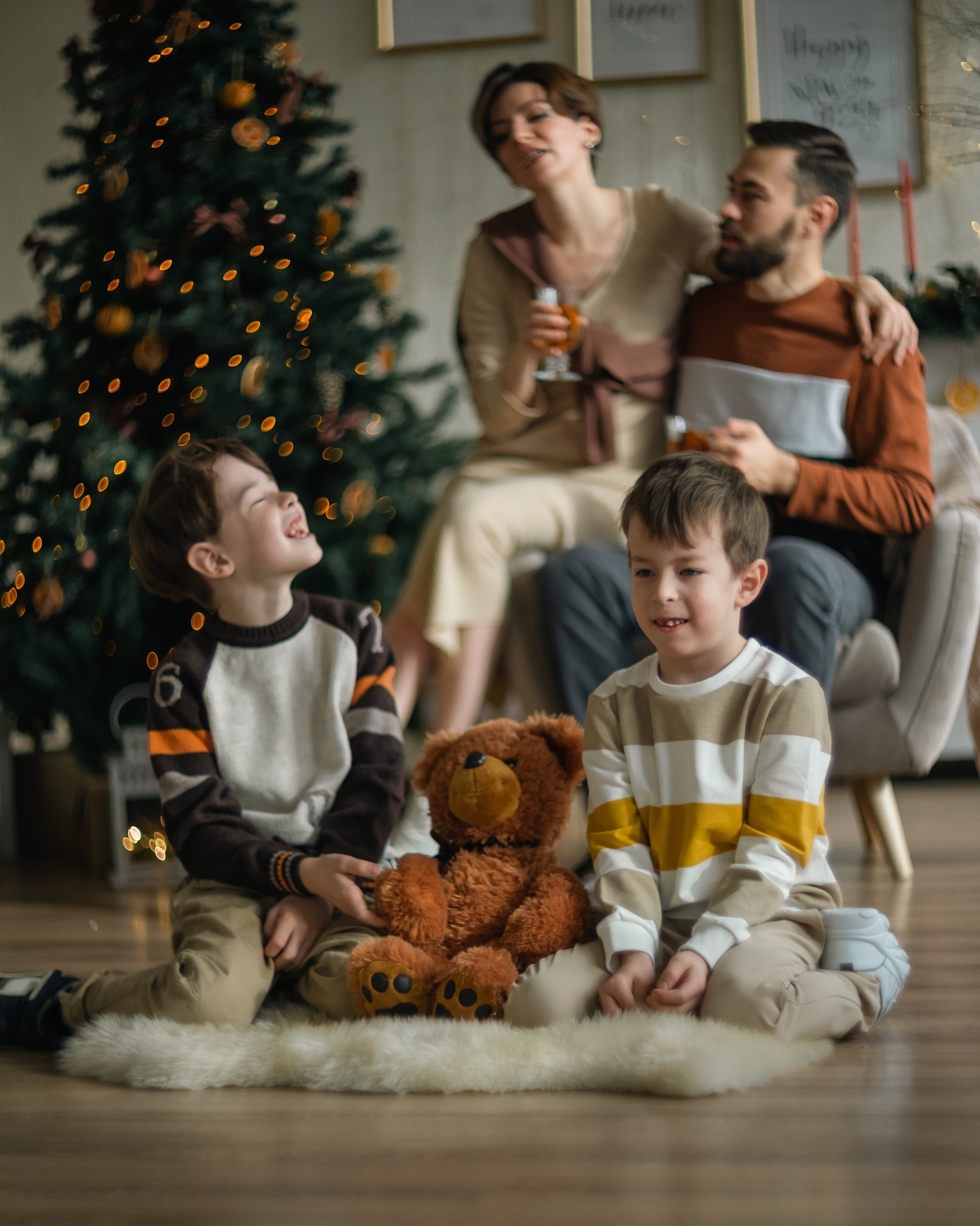 Новогодняя. Семья, четыре поколения. Фотограф Скворцов Дмитрий, Балашиха. Портреты, семейные съёмки