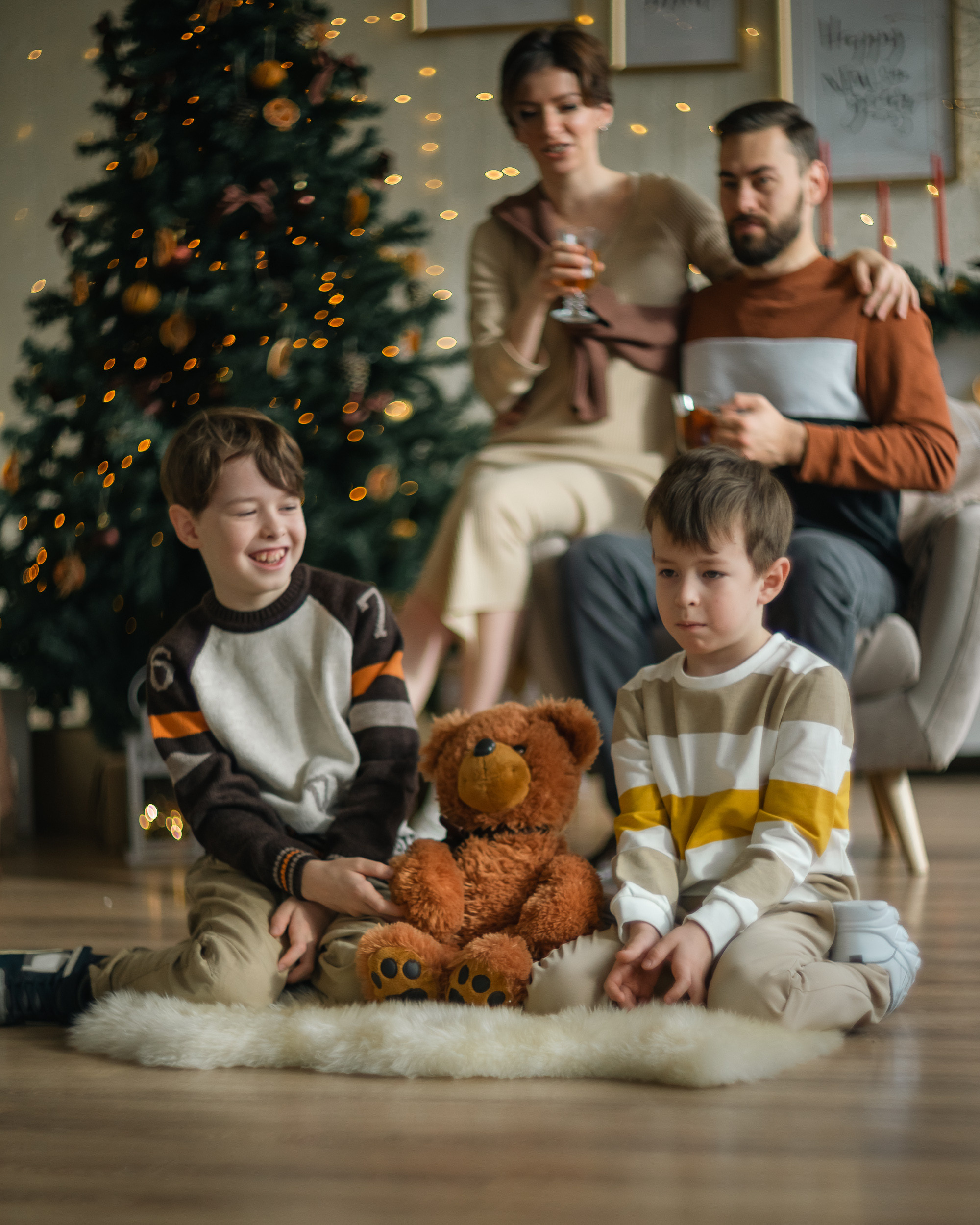 Новогодняя. Семья, четыре поколения. Фотограф Скворцов Дмитрий, Балашиха. Портреты, семейные съёмки