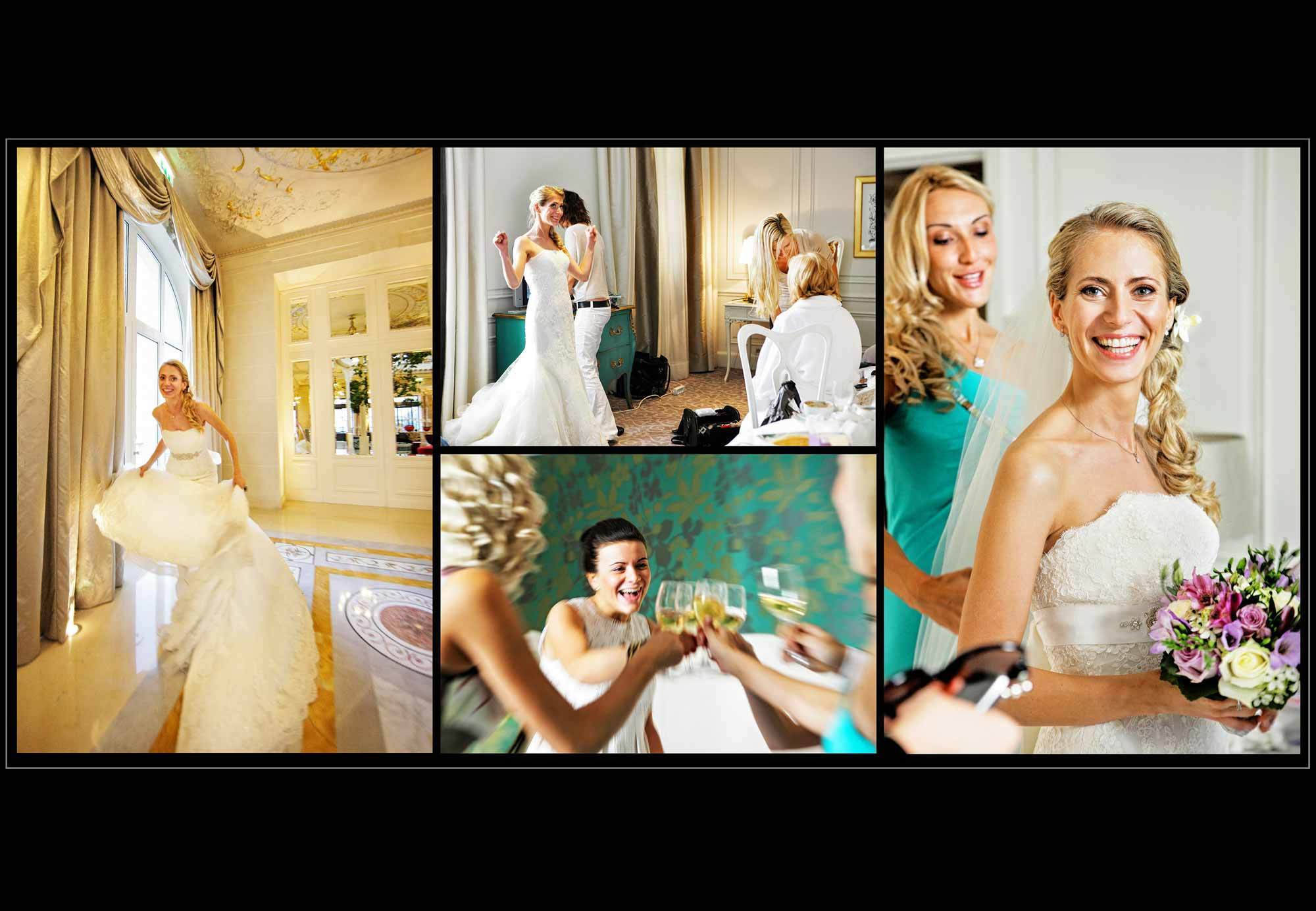 утренние сборы невесты в отеле "Hotel Hermitage"