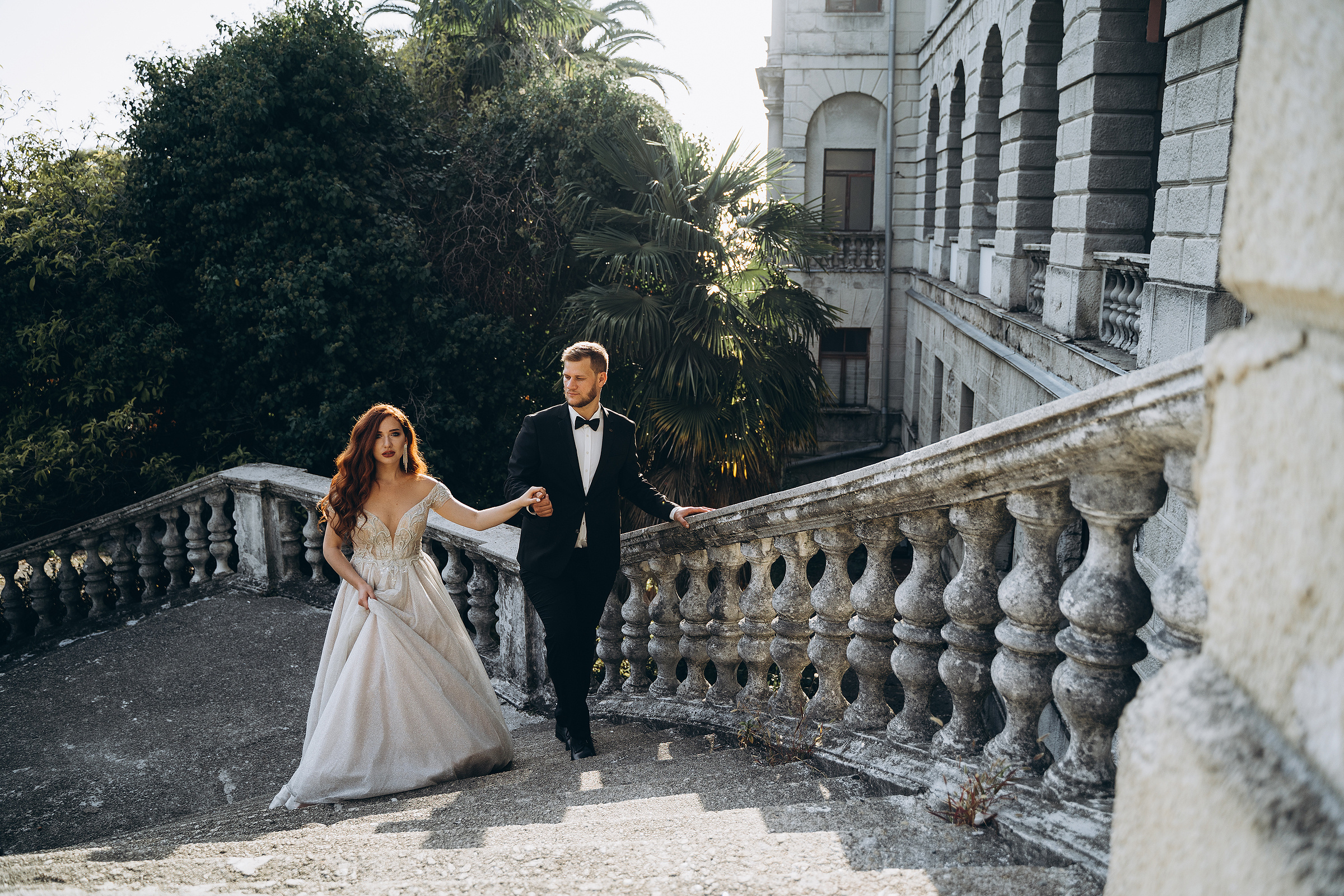 Встреча жениха и невесты. Свадебная съемка сочи