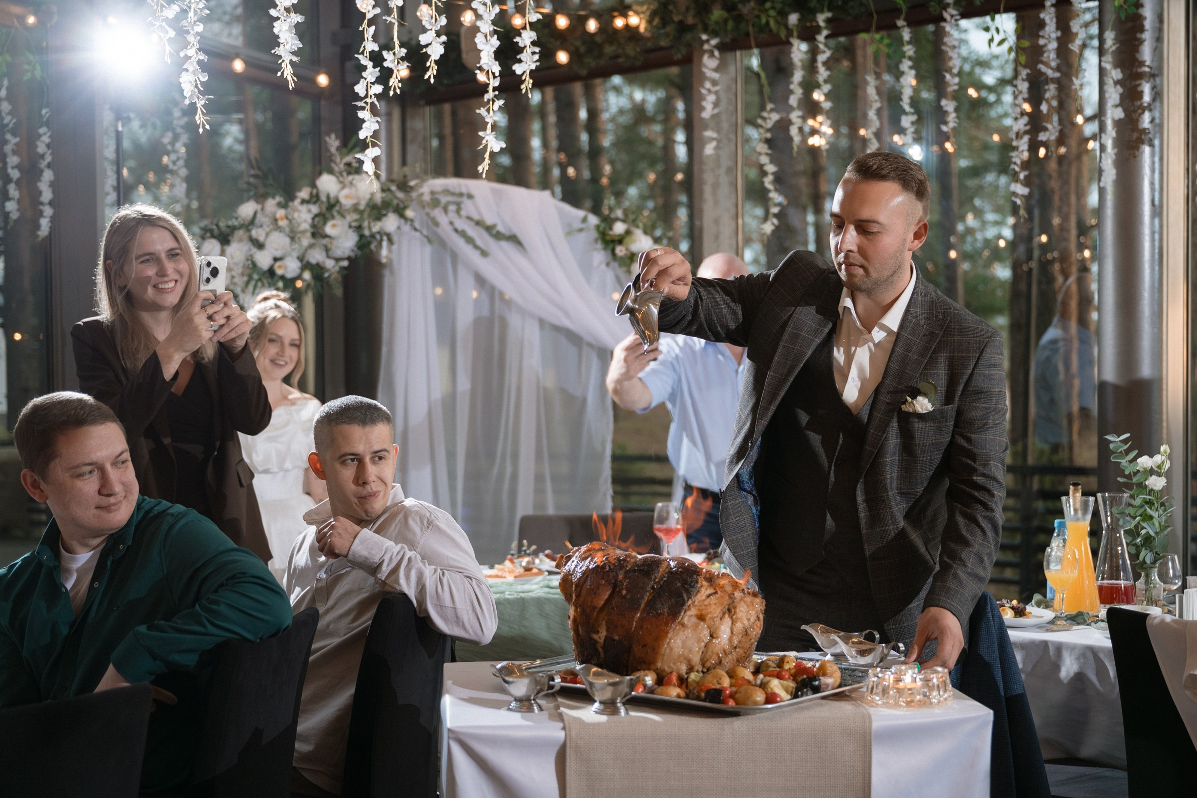 Свадебный ужин в ресторане Атлантис на Финском заливе