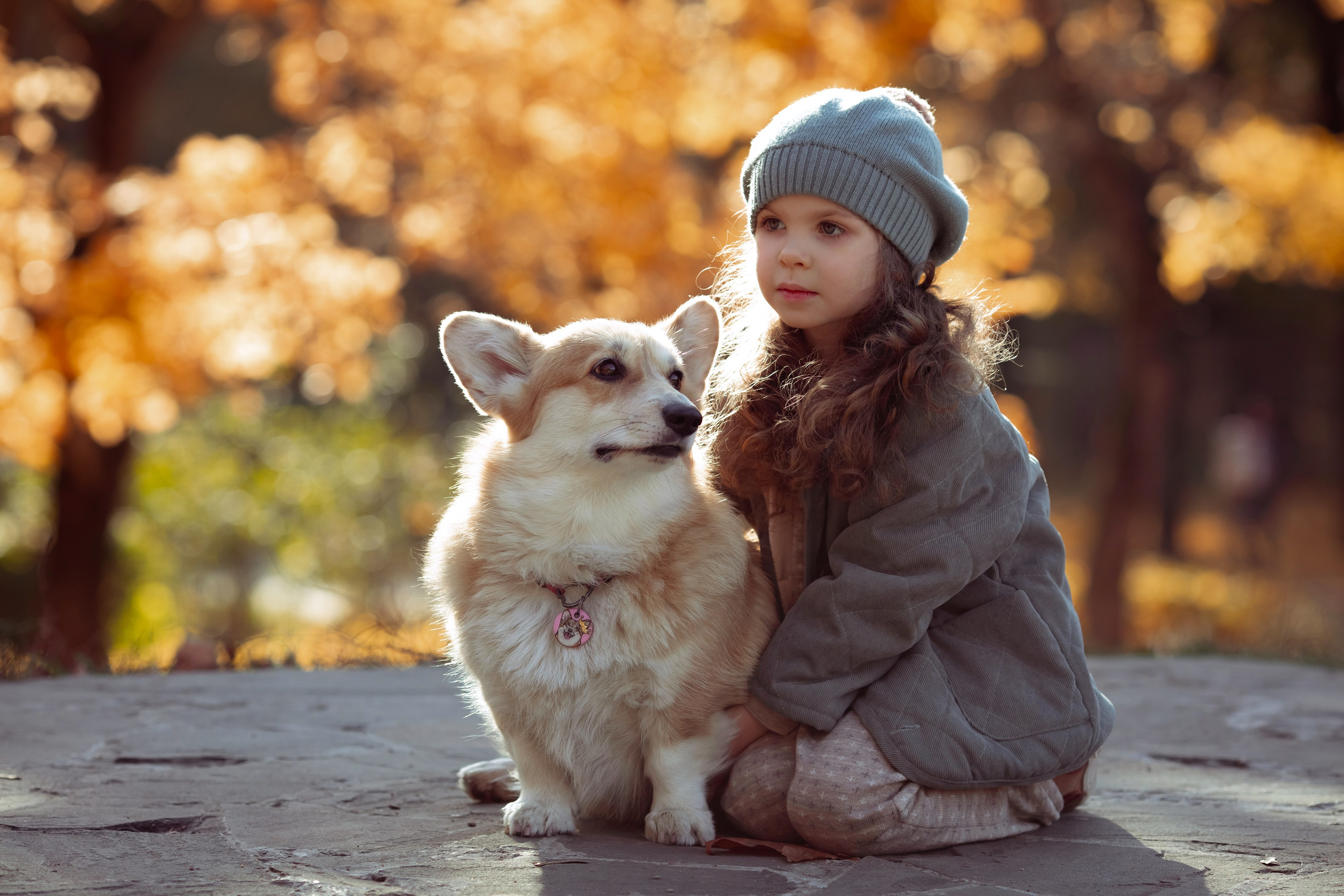 Эва с корги. Семейный и детский фотограф в Москве Дорогова Екатерина