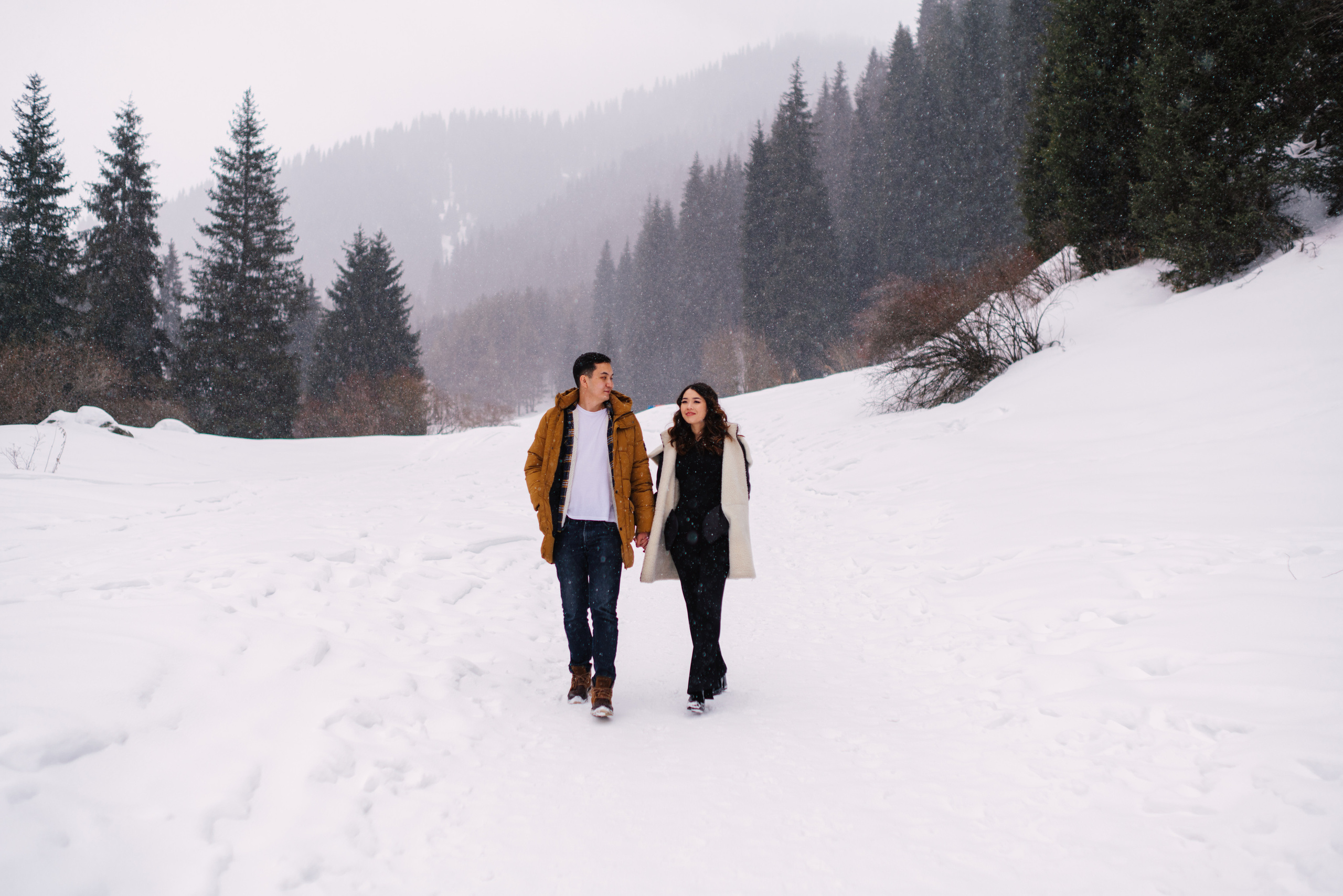 Зимнее Love Story. Профессиональная съемка в Алматы