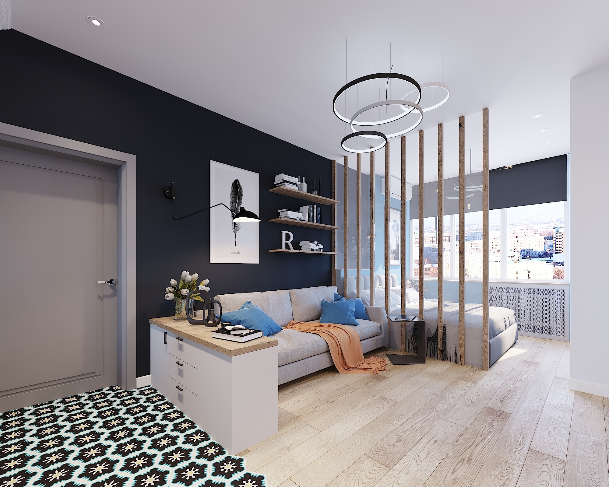 ЖК Технопарк. 1-к квартира. 38 м². Авторский дизайн интерьера