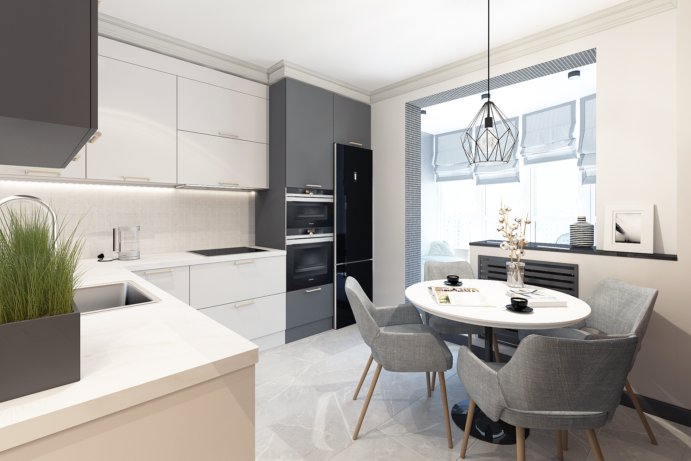 ЖК Московский. 1-к квартира. 42 м². Авторский дизайн интерьера