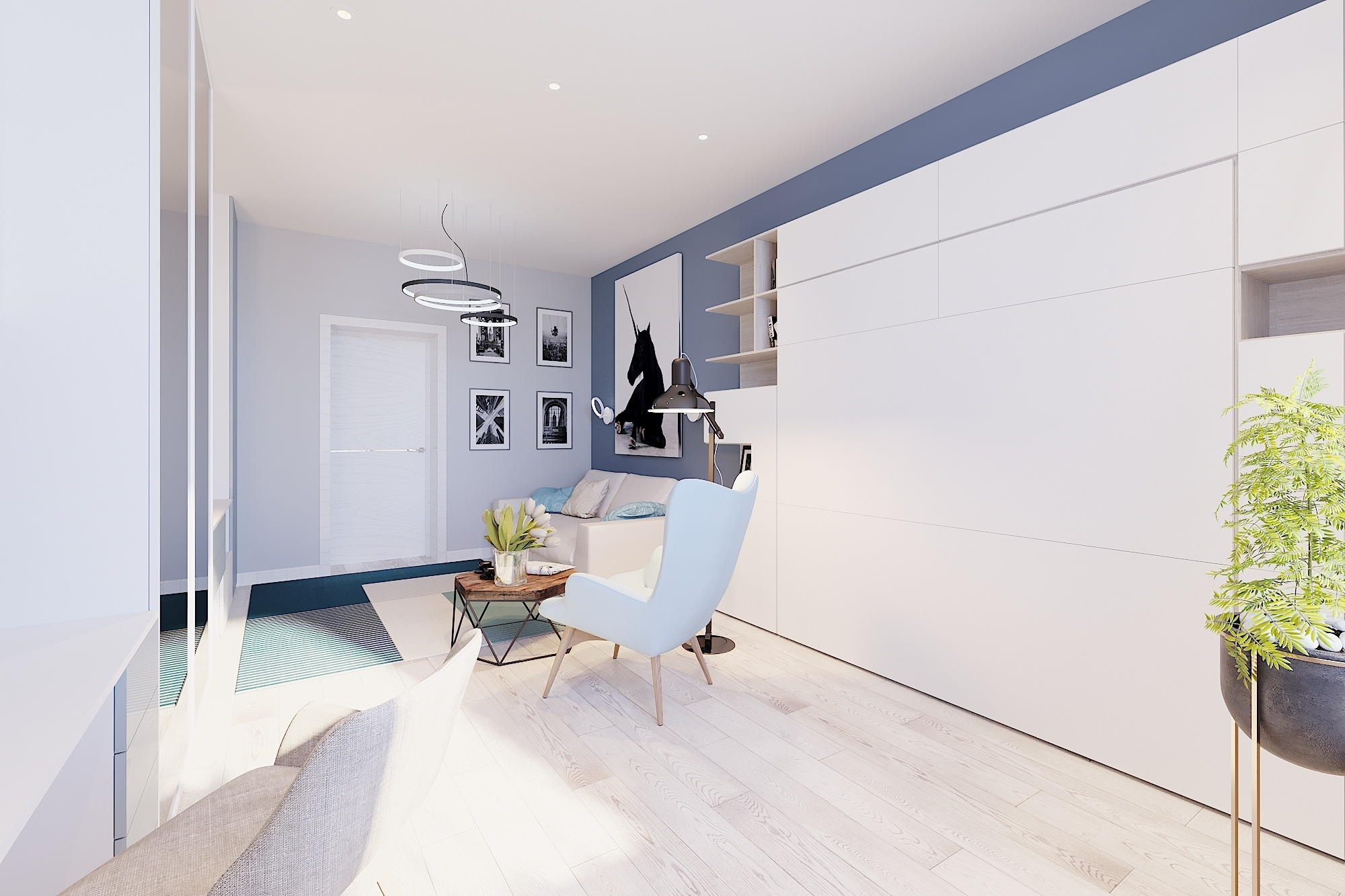 ЖК Авиамоторная. 1-к квартира. 47 м². Авторский дизайн интерьера