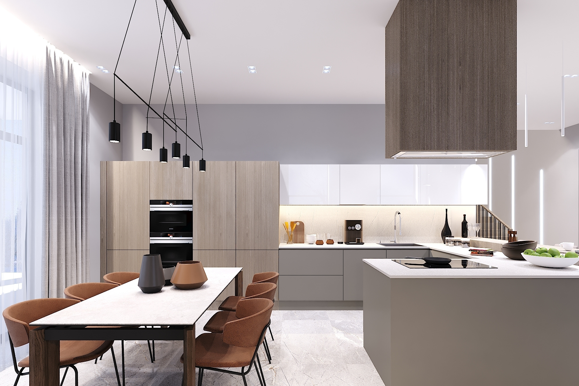 КП Руза Фэмили Парк. Загородный дом. 204 м². Авторский дизайн интерьера