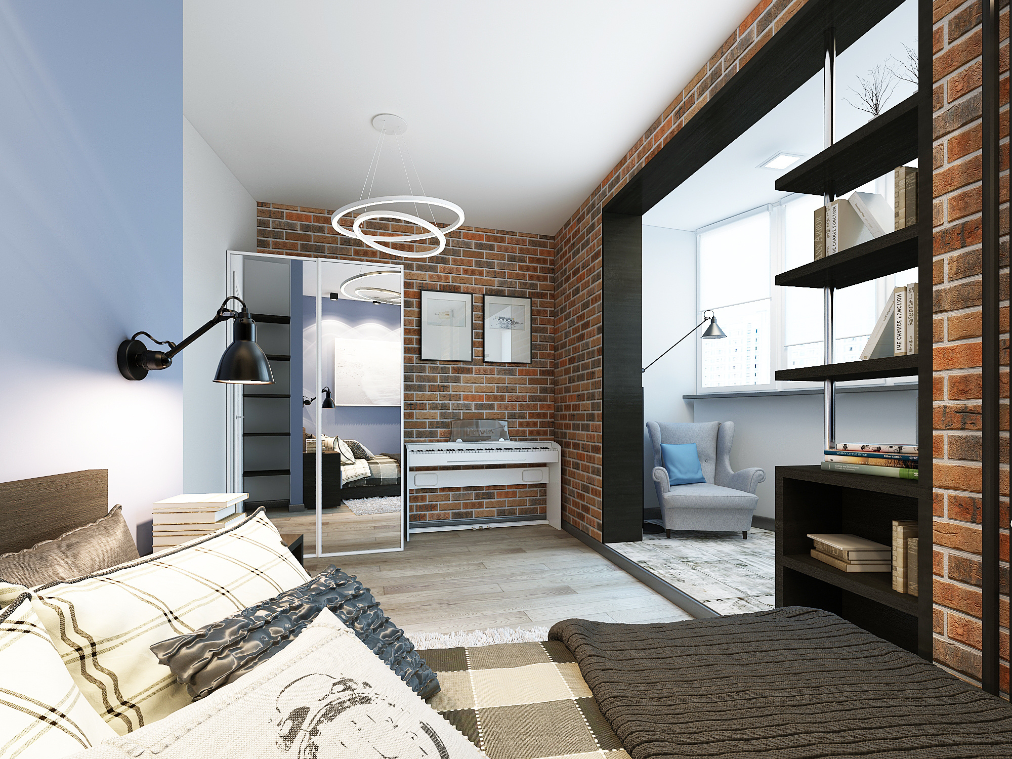 3-к квартира. 90 м². Авторский дизайн интерьера