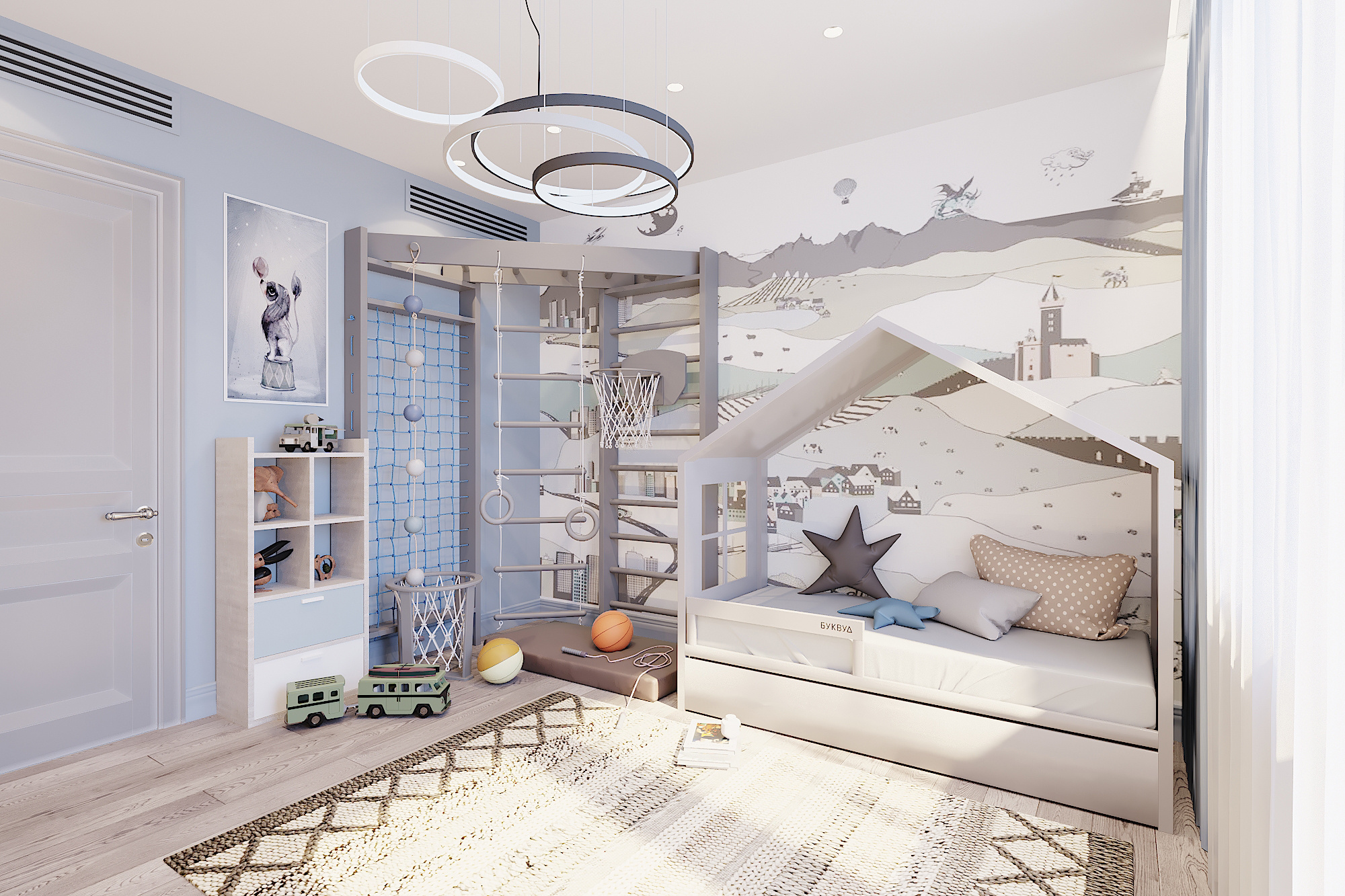 ЖК Воробьев дом. 3-к квартира. 129 м². Авторский дизайн интерьера