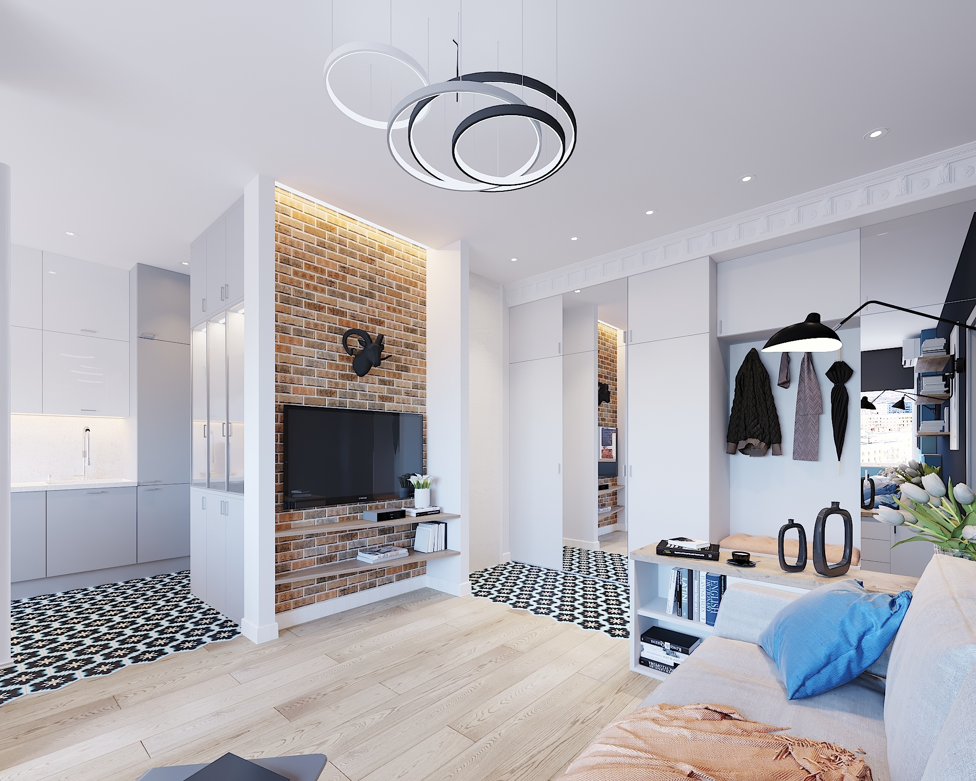 ЖК Технопарк. 1-к квартира. 38 м². Авторский дизайн интерьера