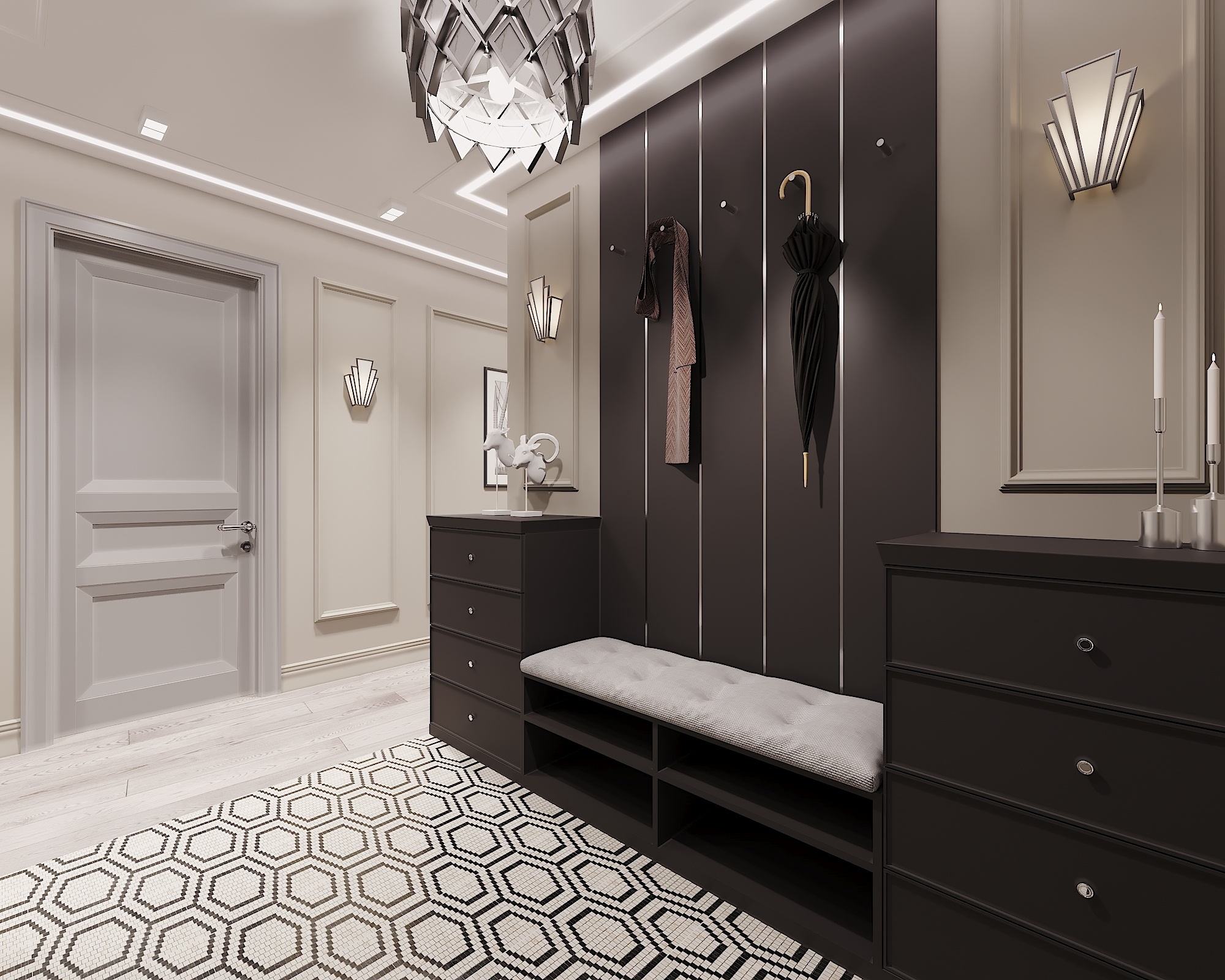 ЖК Воробьев дом. 3-к квартира. 129 м². Авторский дизайн интерьера