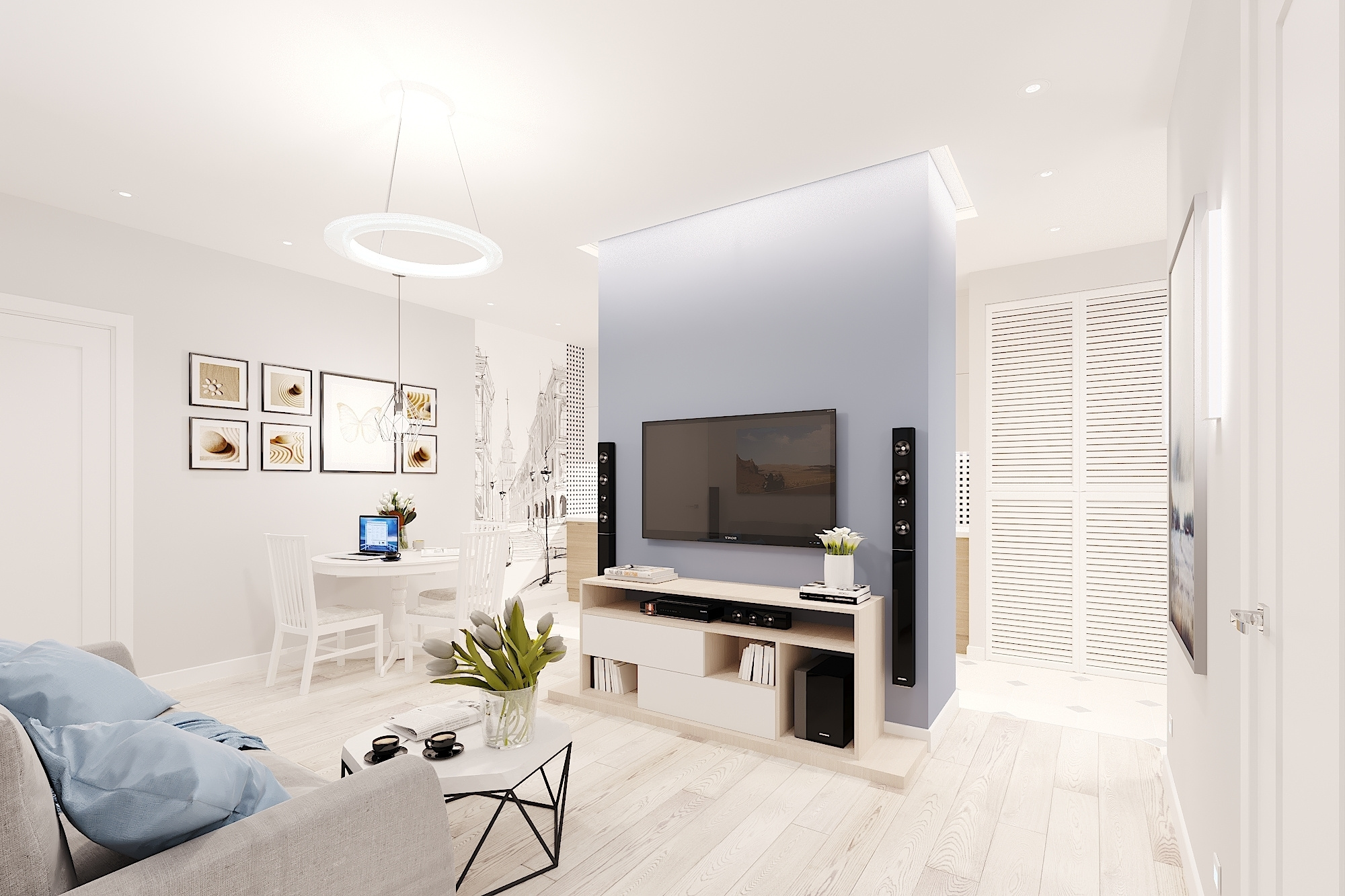 ЖК Арт. 3-к квартира. 81 м². Авторский дизайн интерьера