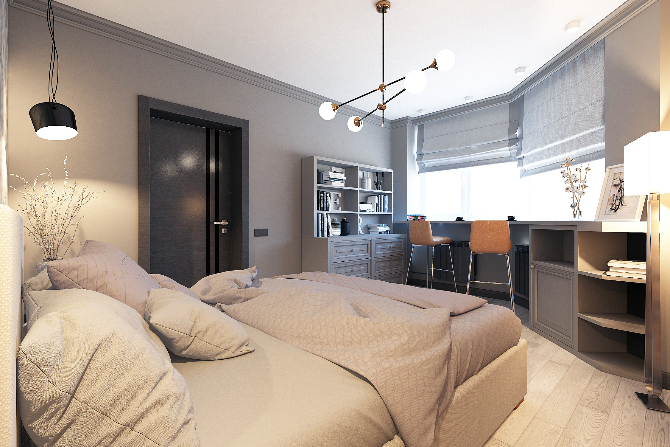 ЖК Московский. 1-к квартира. 42 м². Авторский дизайн интерьера