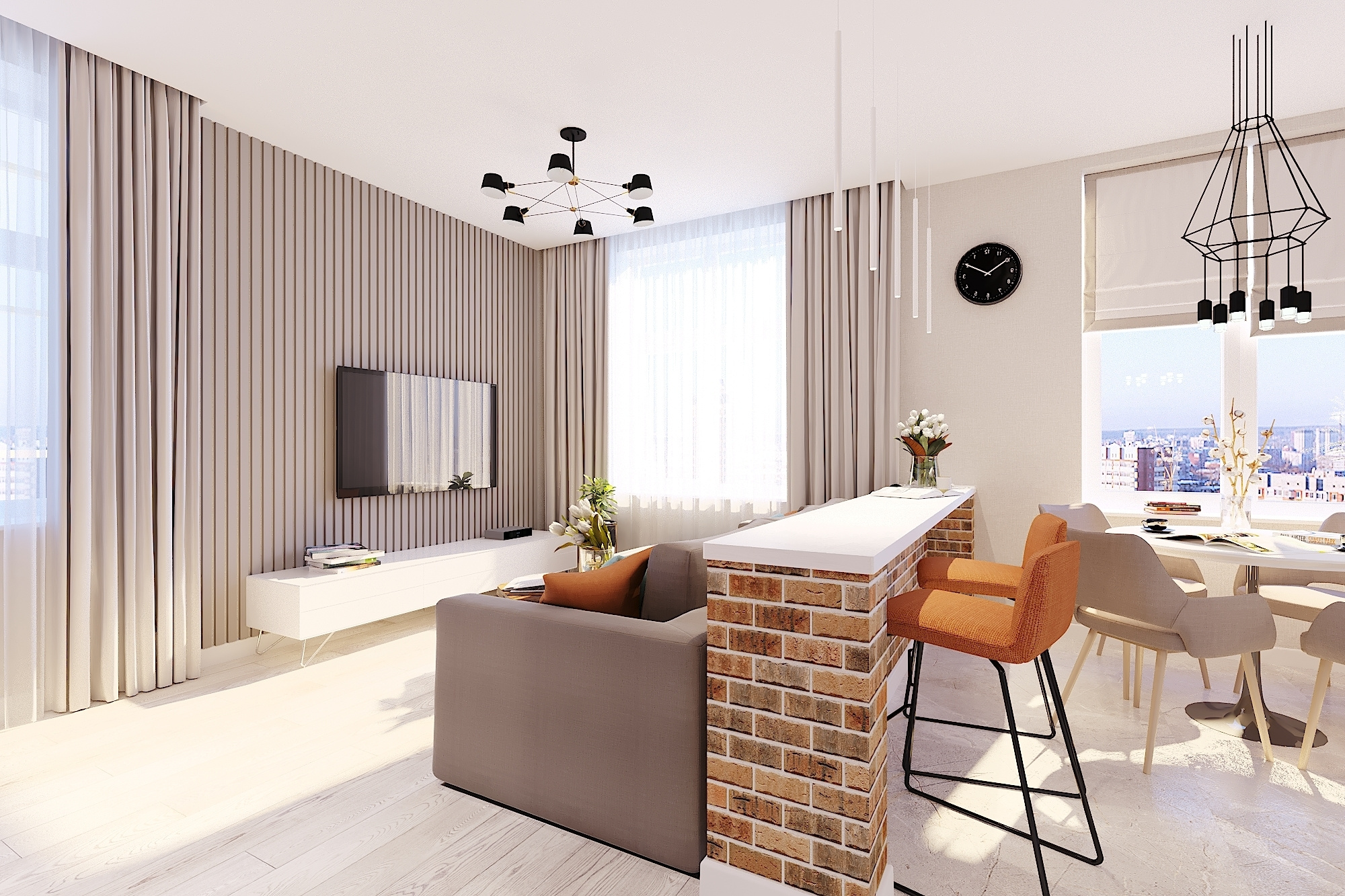 ЖК Рассказово. 2-к квартира. 68 м². Авторский дизайн интерьера