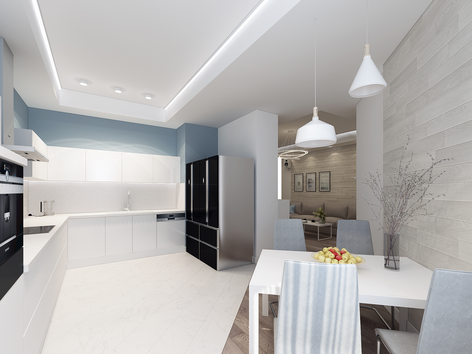 ЖК Континенталь. 4-к квартира. 186 м². Авторский дизайн интерьера