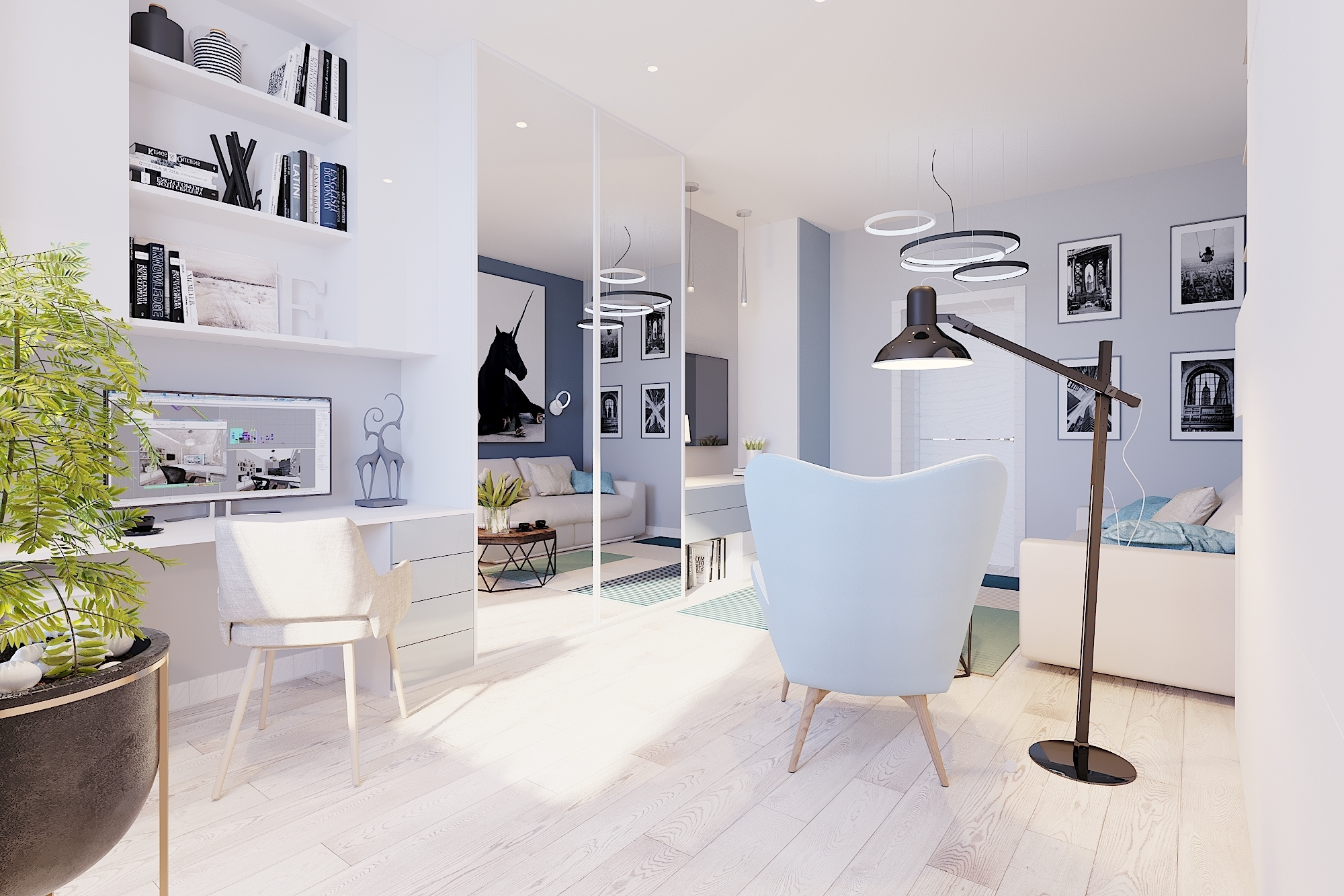 ЖК Авиамоторная. 1-к квартира. 47 м². Авторский дизайн интерьера