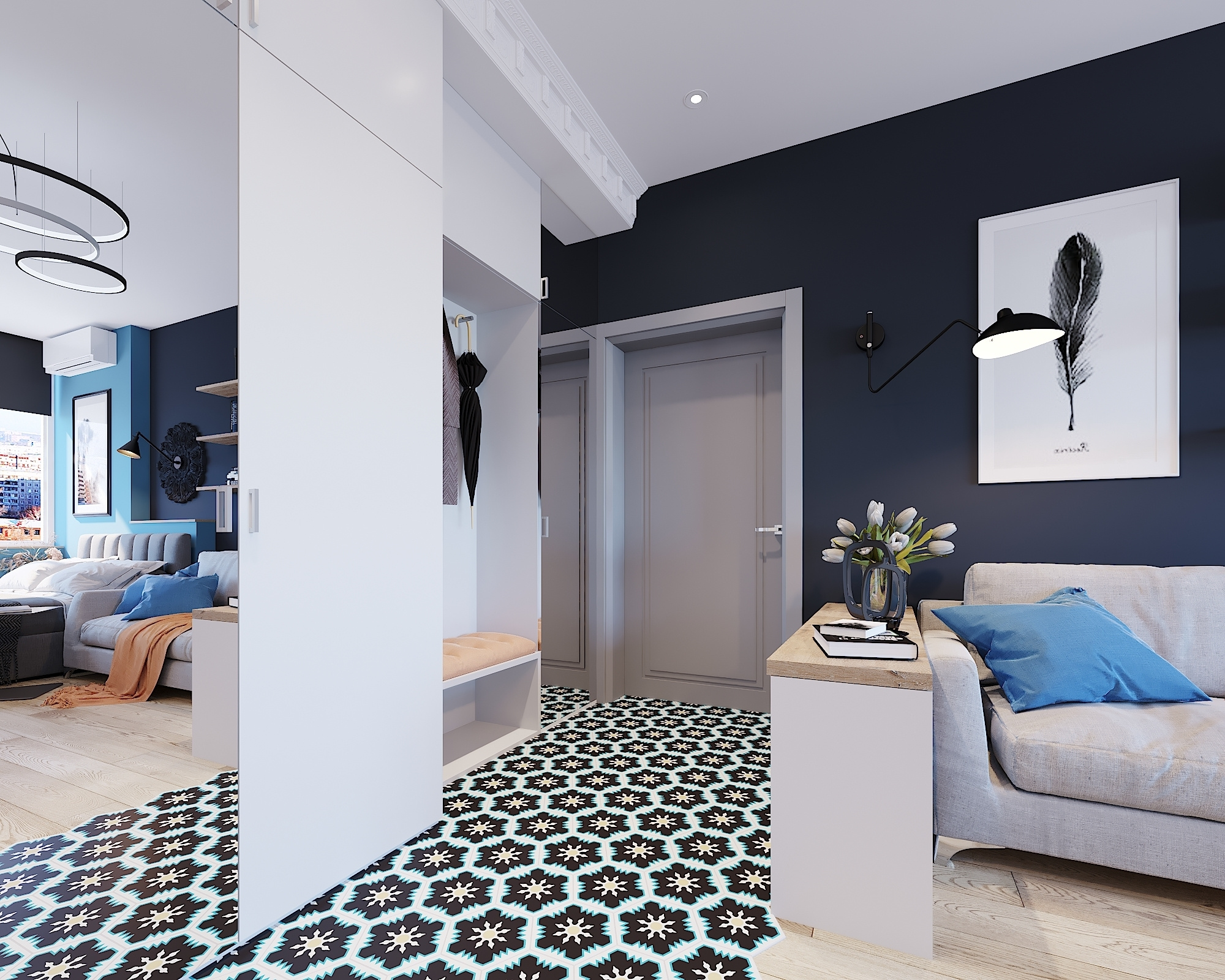 ЖК Технопарк. 1-к квартира. 38 м². Авторский дизайн интерьера