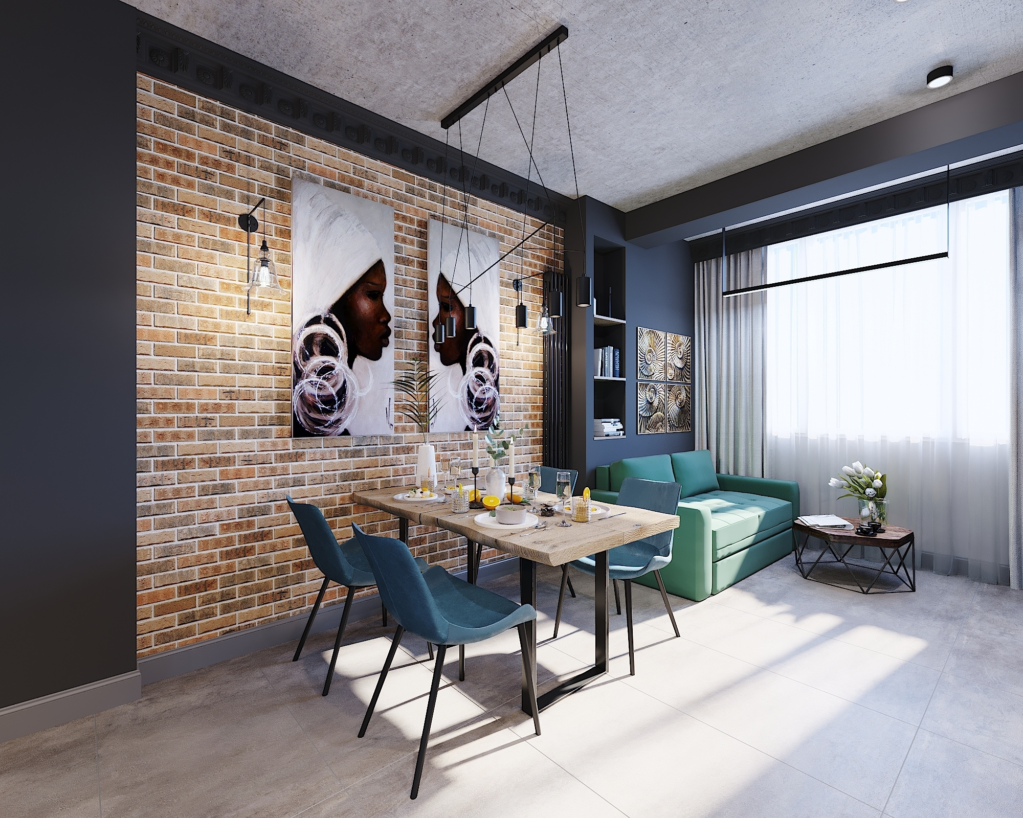 ЖК Скандинавия. 4-к квартира. 123 м². Авторский дизайн интерьера