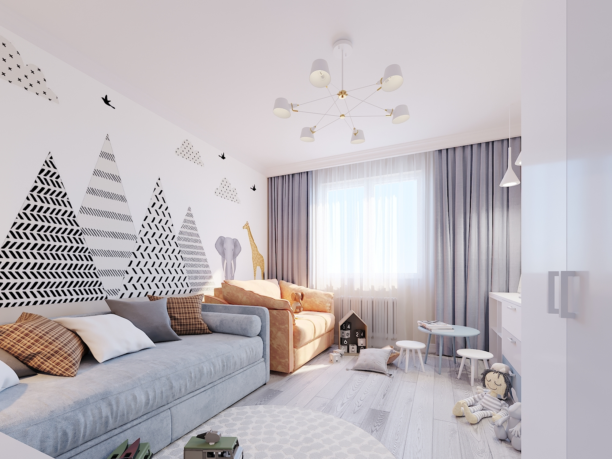 ЖК Севастопольский. 2-к квартира. 55 м². Авторский дизайн интерьера