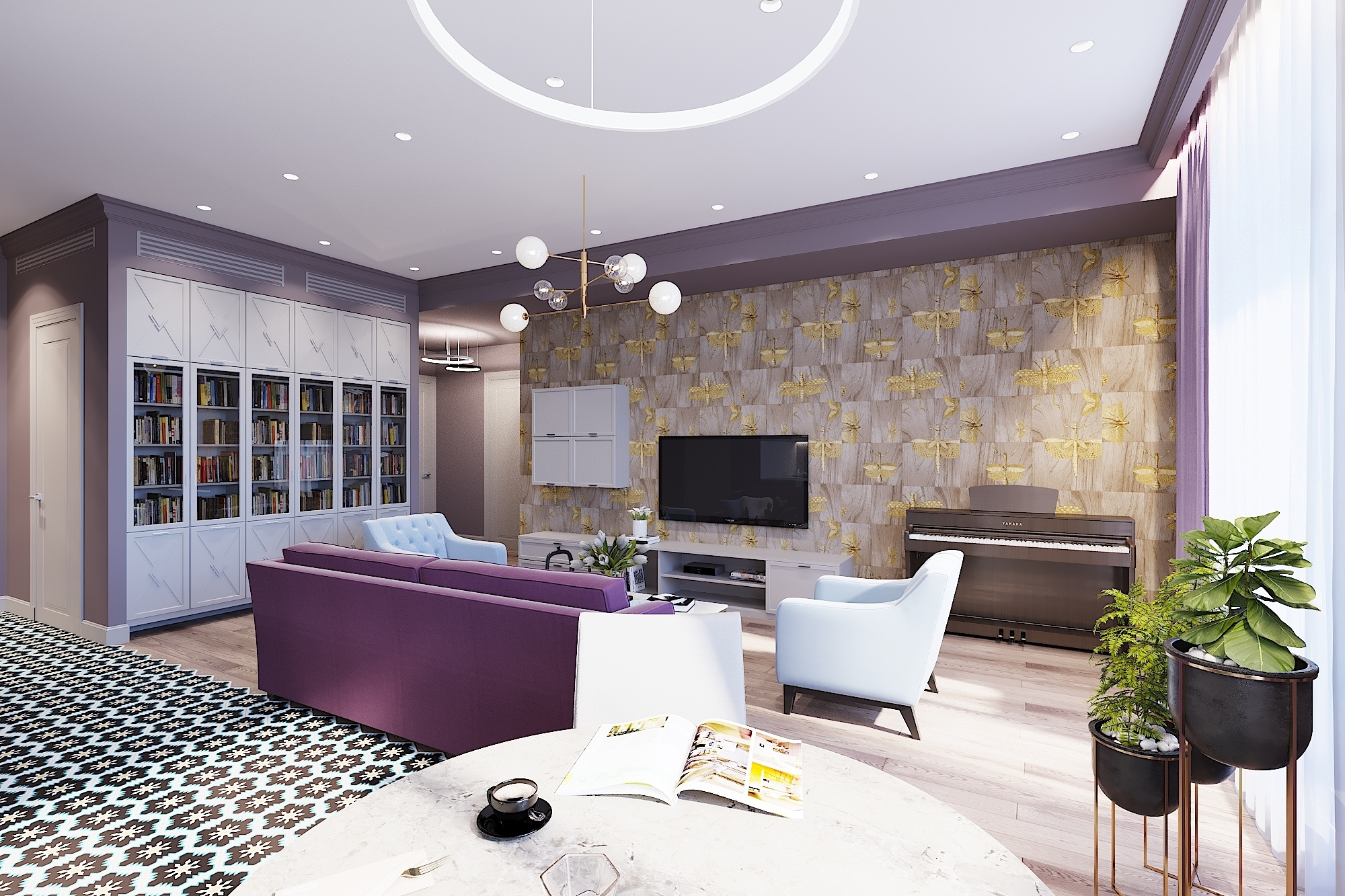 ЖК Сердце столицы. 3-к квартира. 103 м². Авторский дизайн интерьера