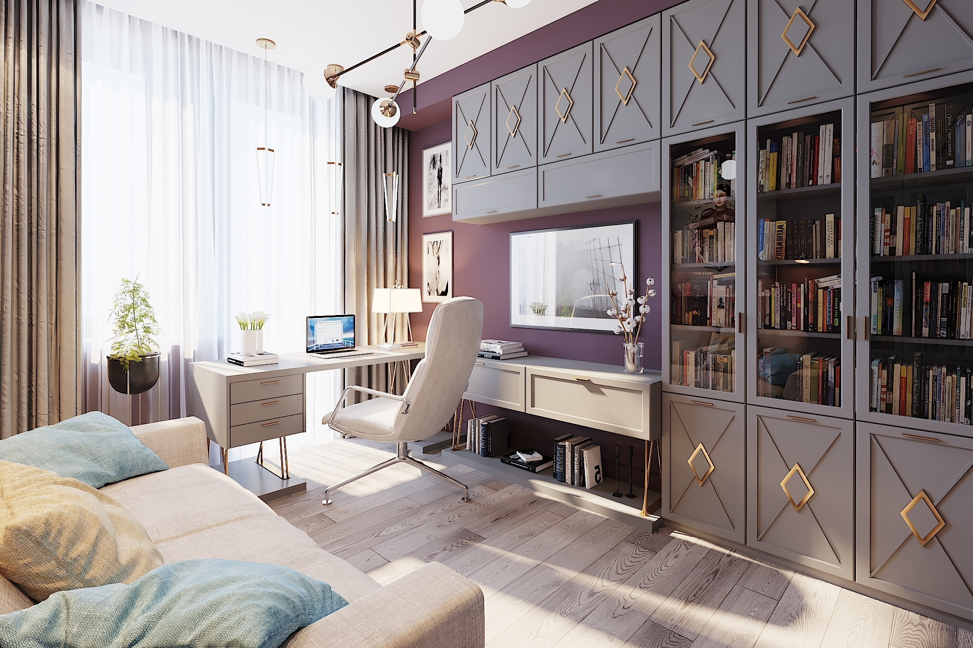 ЖК Воробьев дом. 3-к квартира. 129 м². Авторский дизайн интерьера