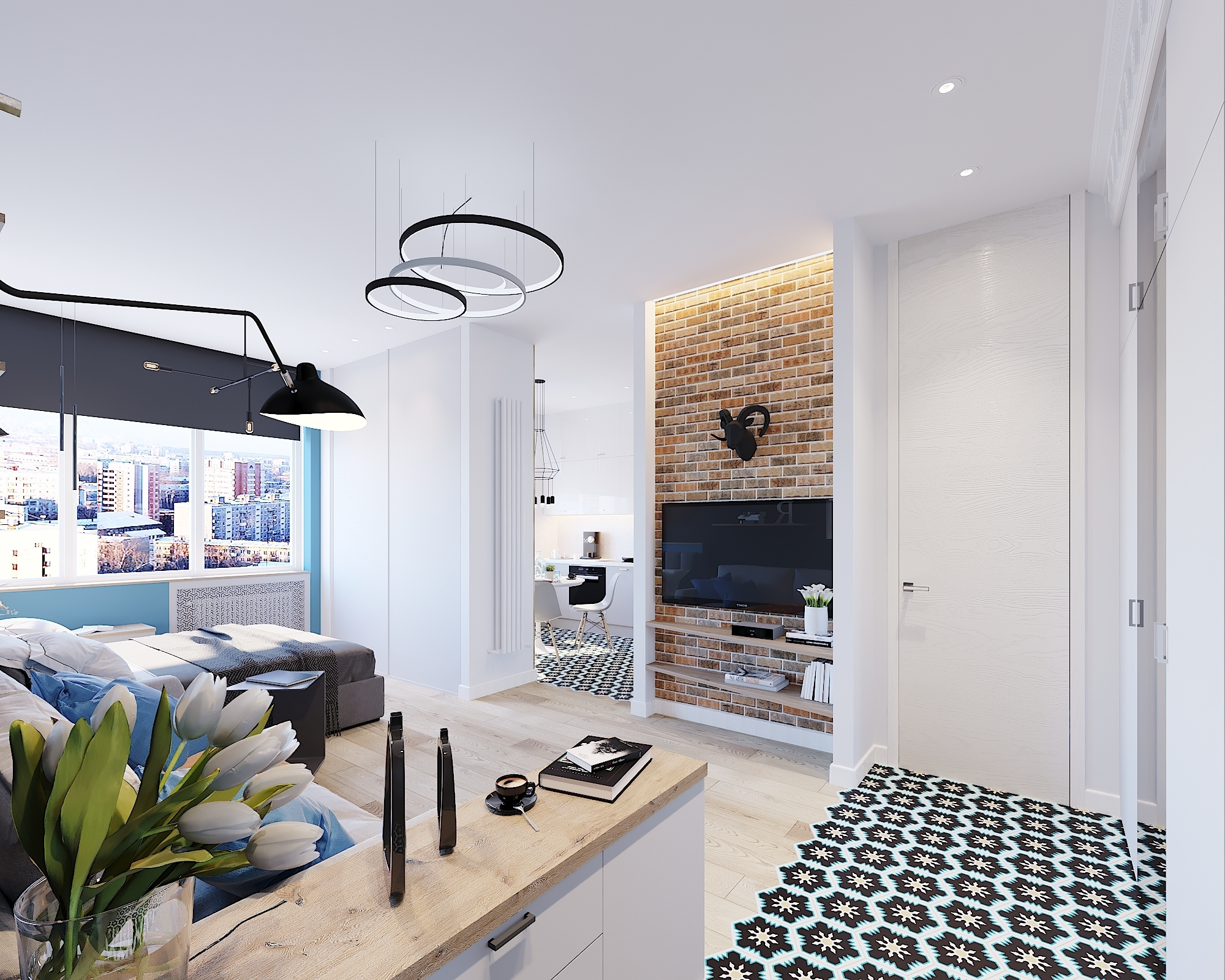 ЖК Технопарк. 1-к квартира. 38 м². Авторский дизайн интерьера