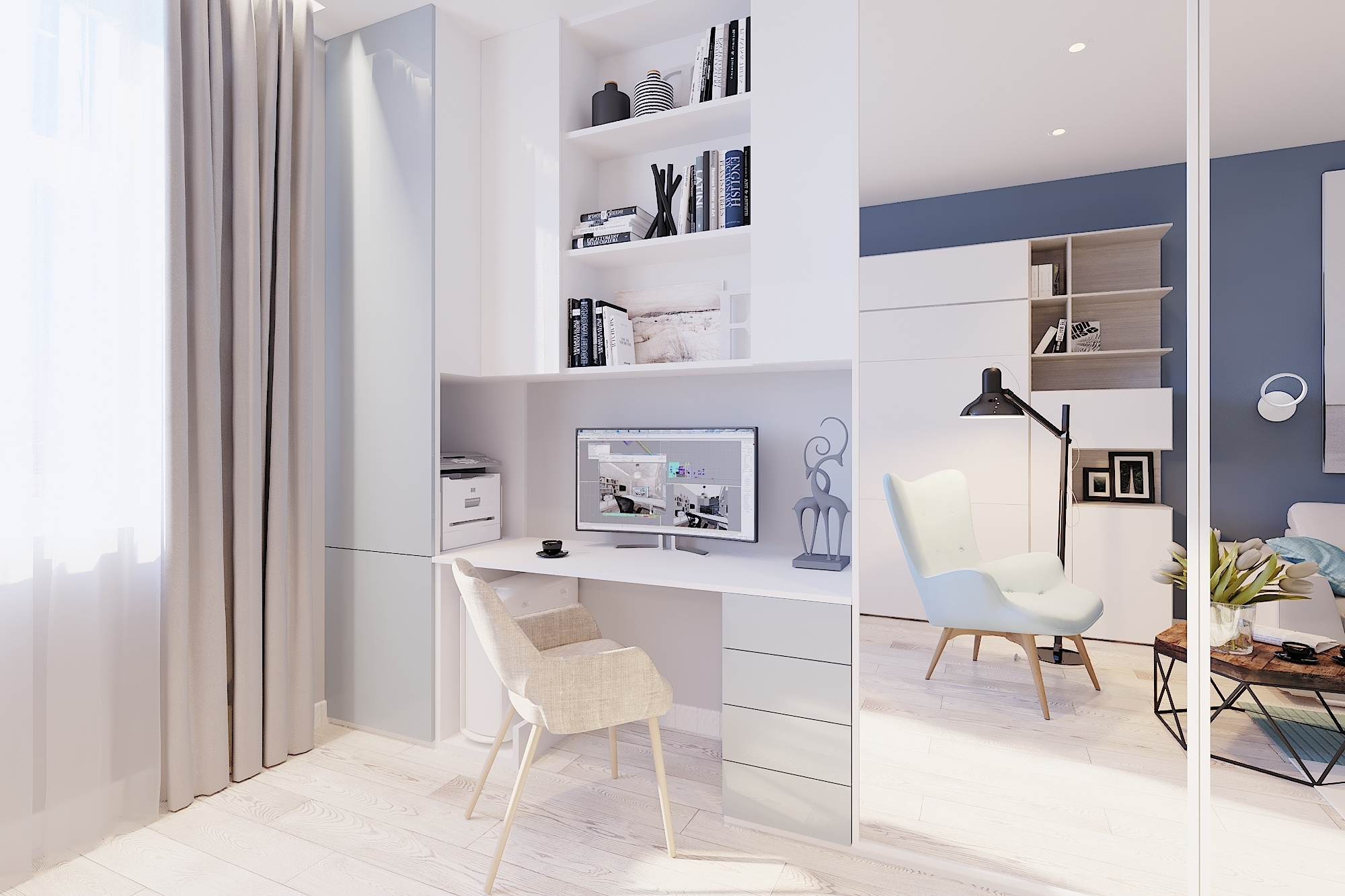 ЖК Авиамоторная. 1-к квартира. 47 м². Авторский дизайн интерьера