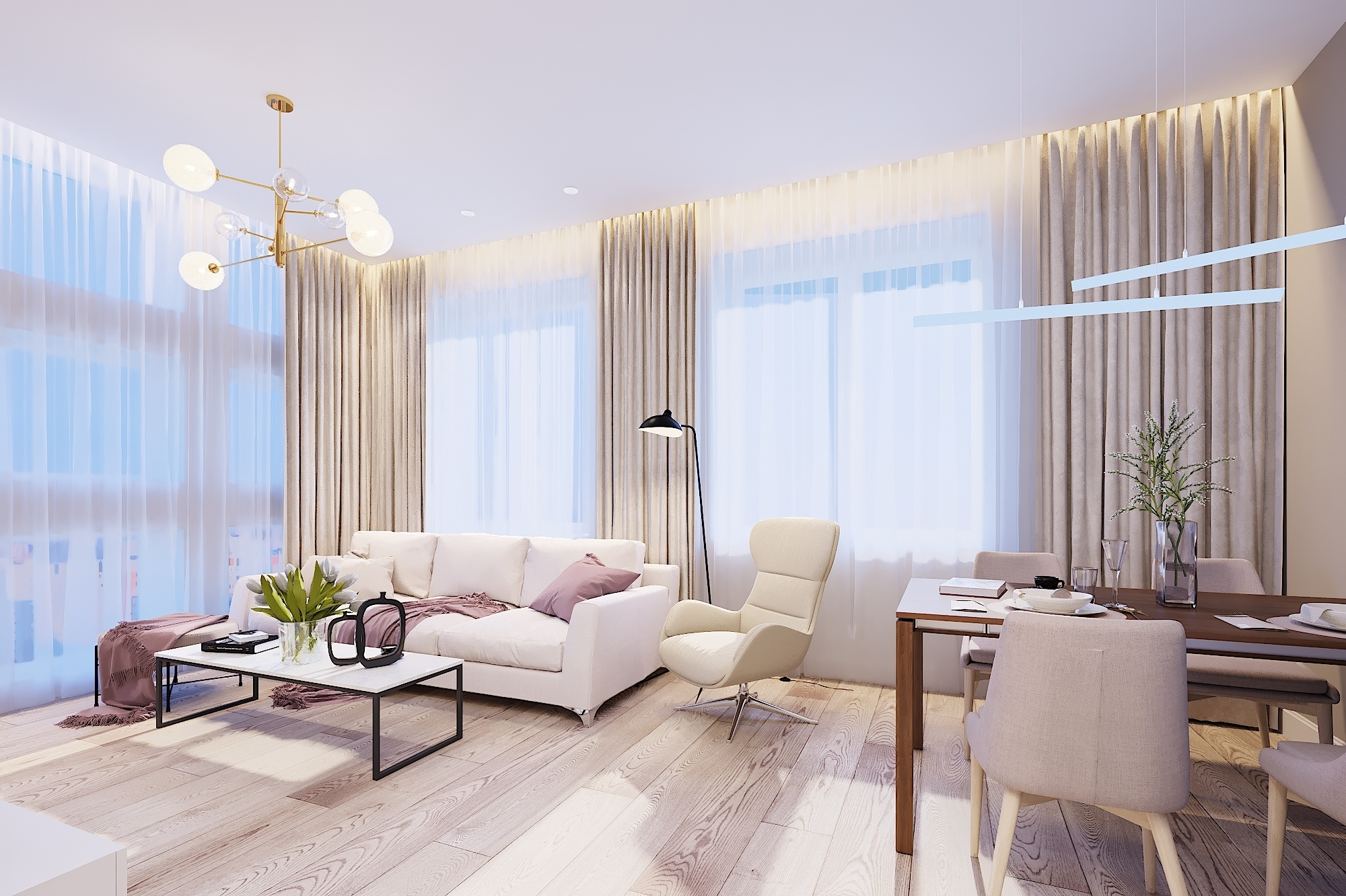 ЖК Велтон Парк. 3-к квартира. 93 м². Авторский дизайн интерьера