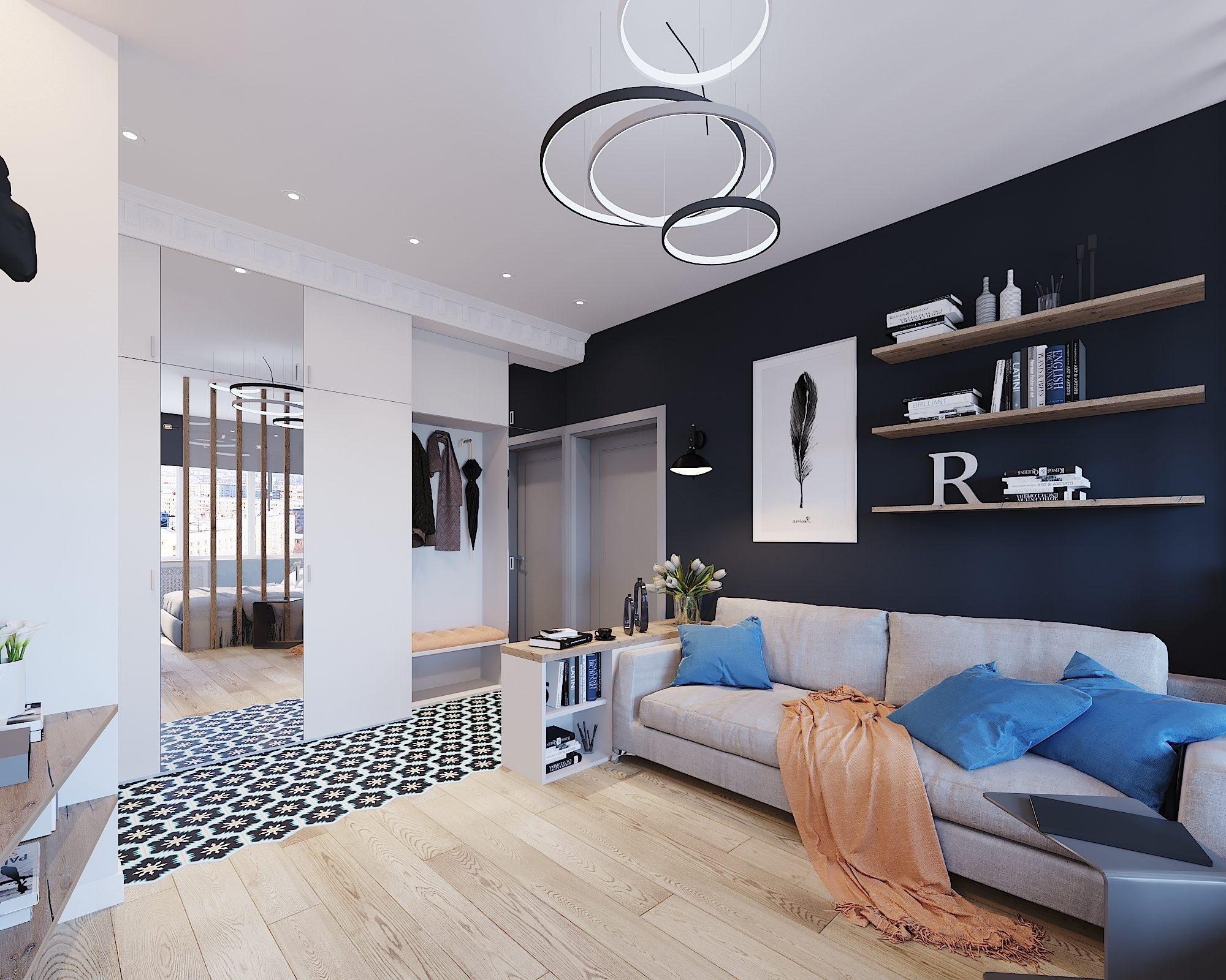 ЖК Технопарк. 1-к квартира. 38 м². Авторский дизайн интерьера