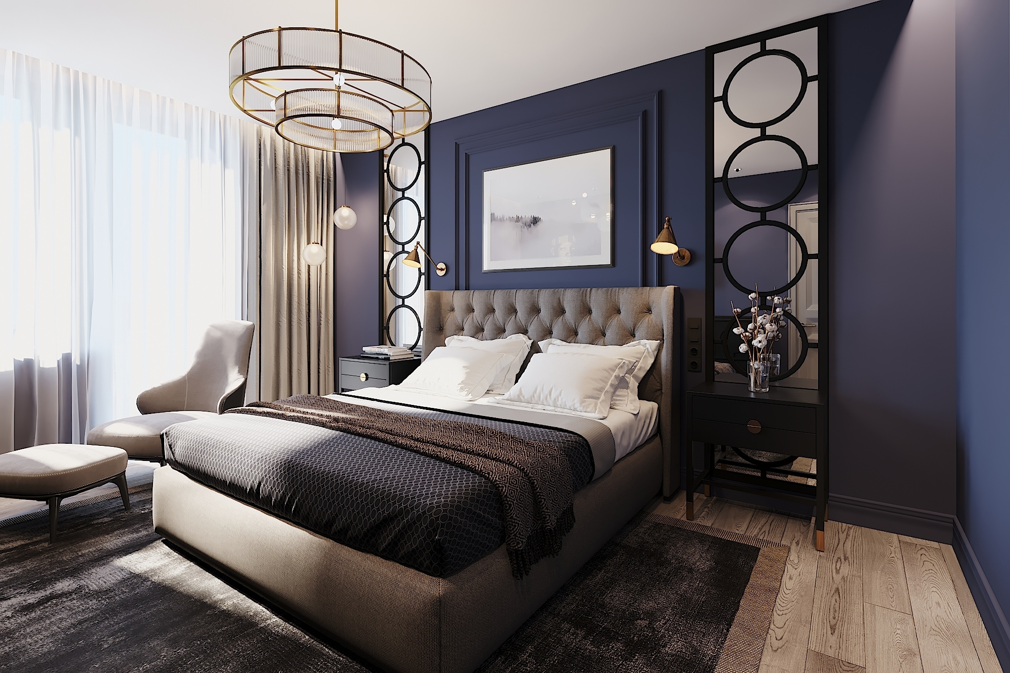 ЖК Воробьев дом. 3-к квартира. 129 м². Авторский дизайн интерьера