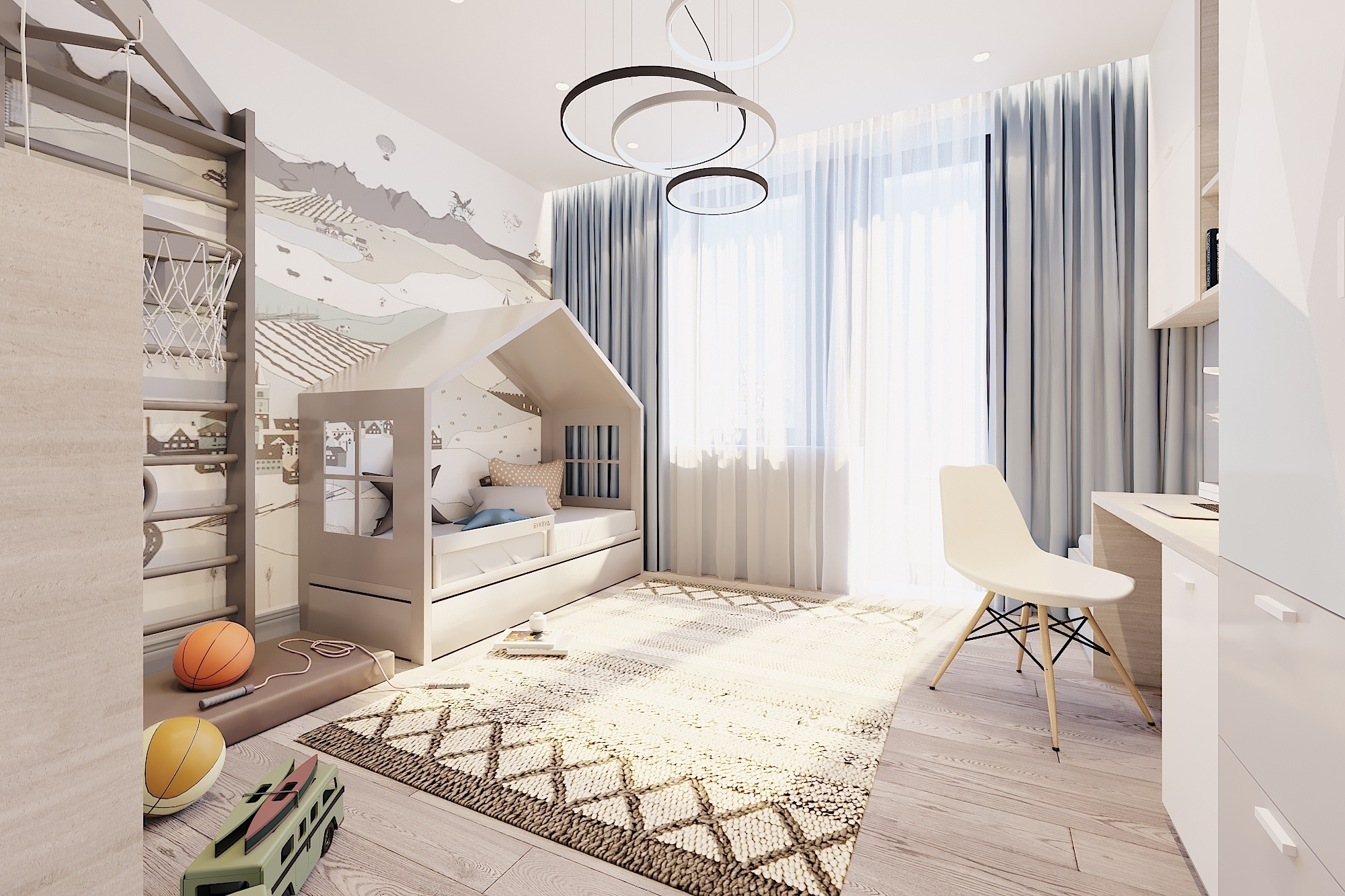 ЖК Воробьев дом. 3-к квартира. 129 м². Авторский дизайн интерьера