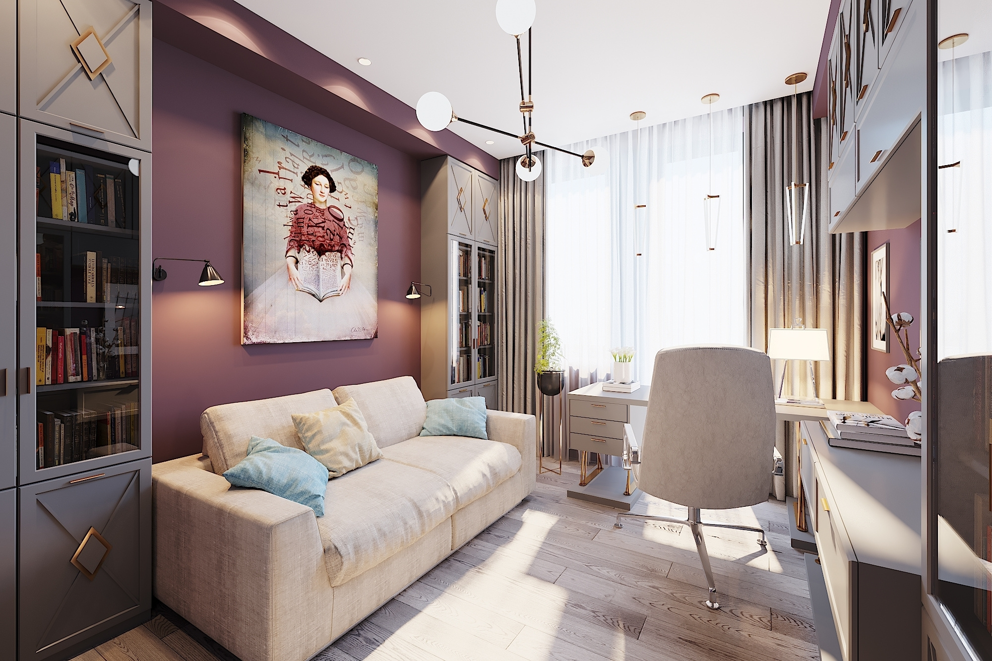 ЖК Воробьев дом. 3-к квартира. 129 м². Авторский дизайн интерьера